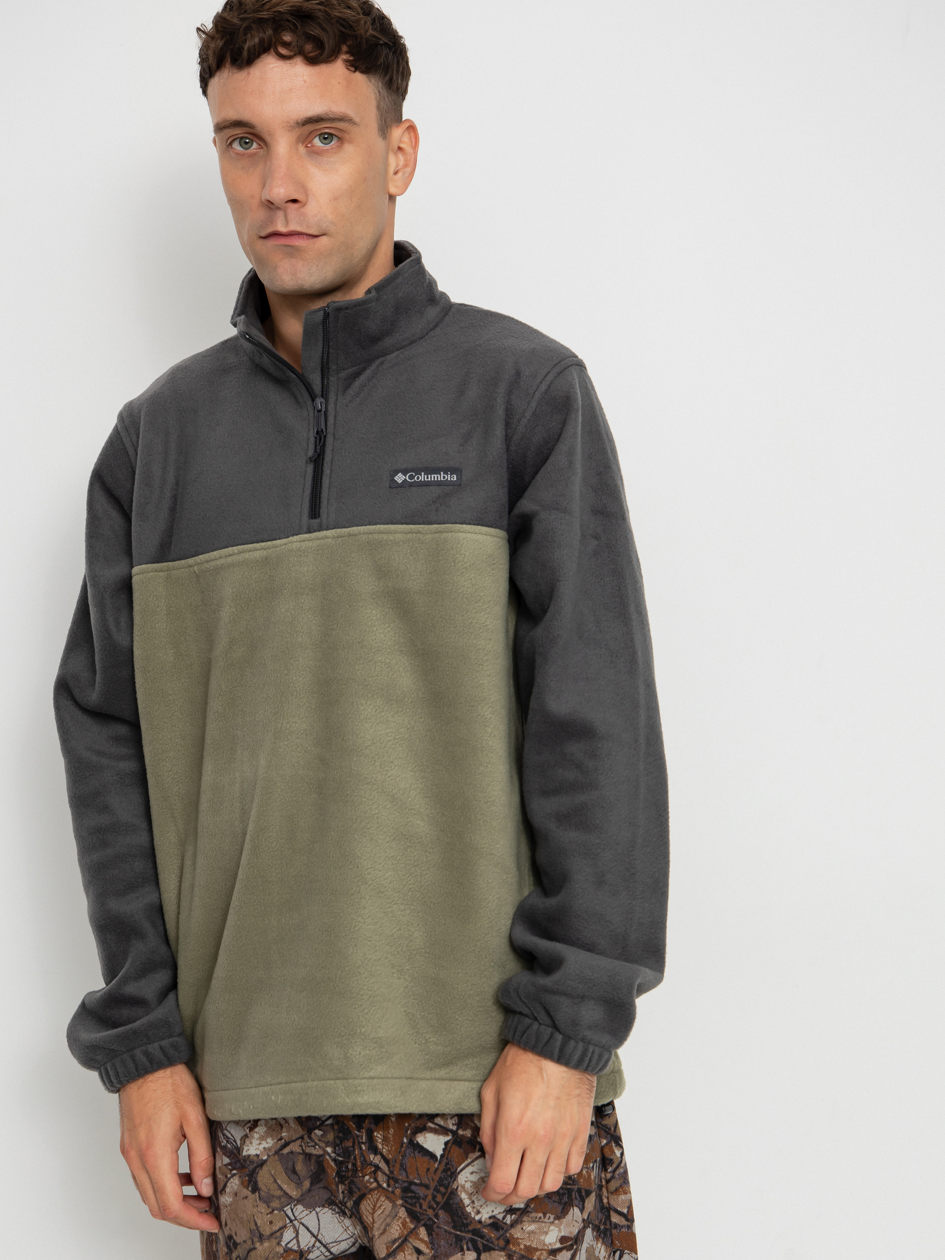 Columbia Steens Mountain Half Zip Fleece - green (shark/stone green)
