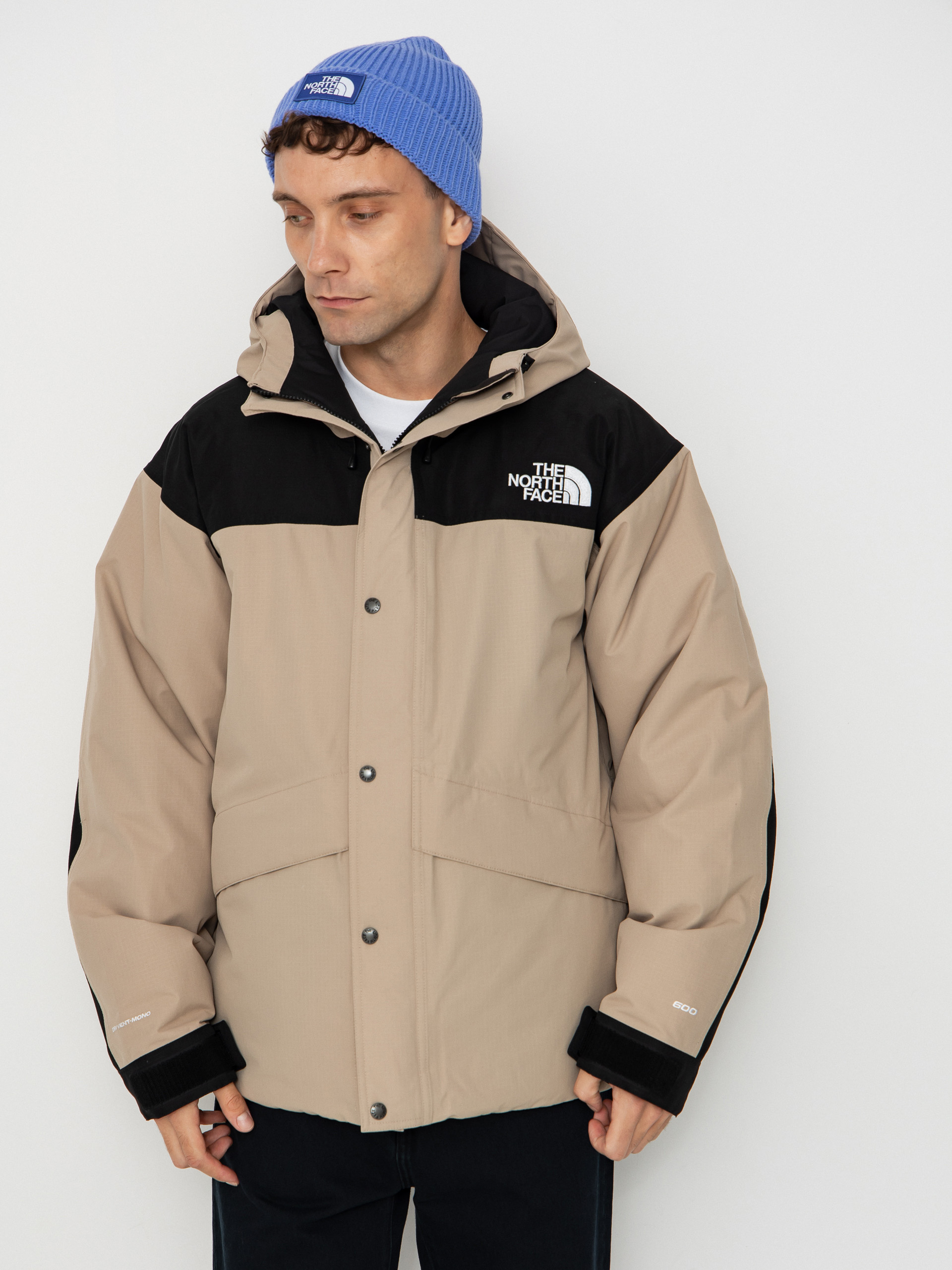 The North Face Mountain Down Jacke (mushroom grey/tnf black)