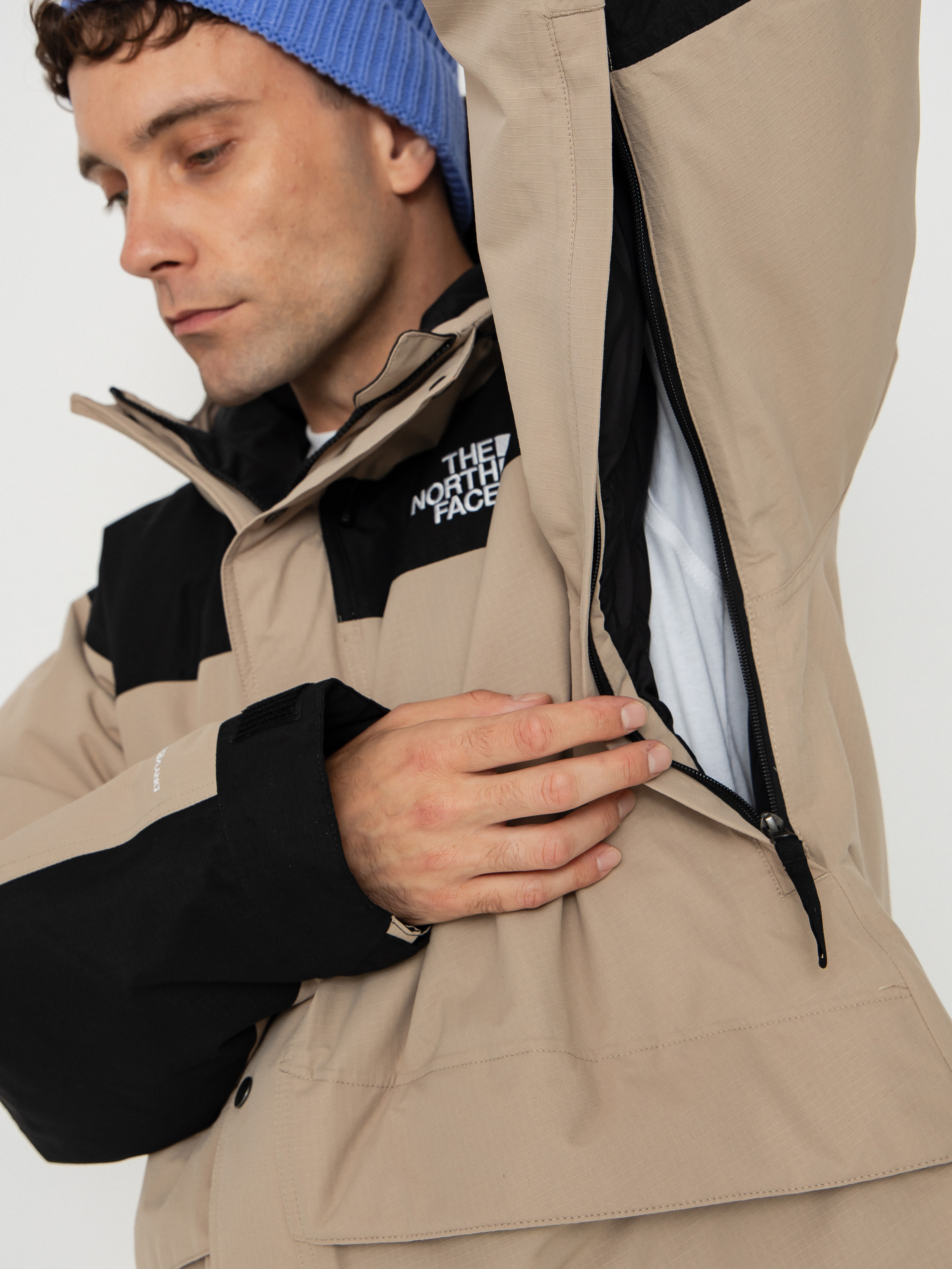 The North Face Mountain Down Jacke (mushroom grey/tnf black)