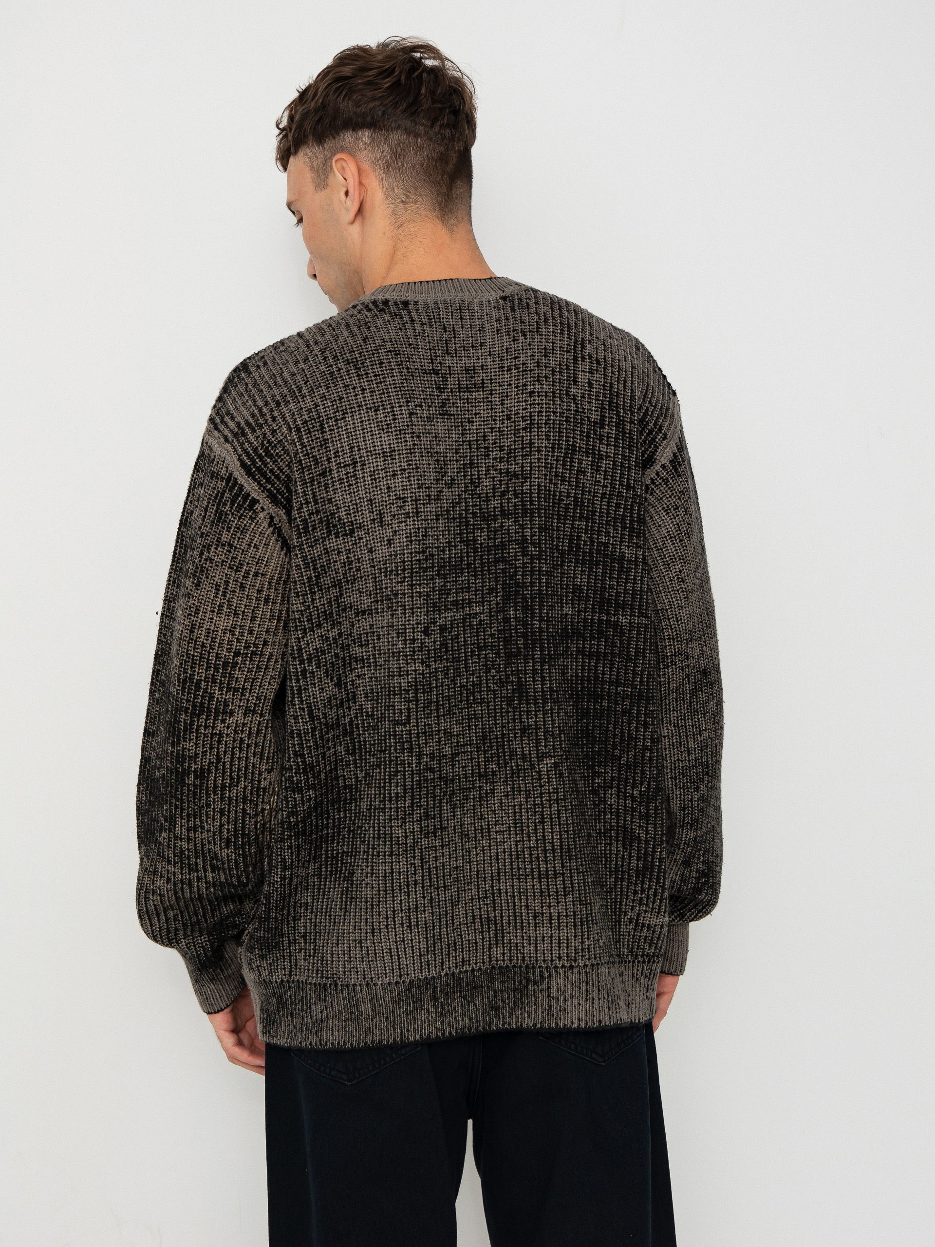 OBEY Sweater Obey Spray Effect Sweater - black, multicolor (black
