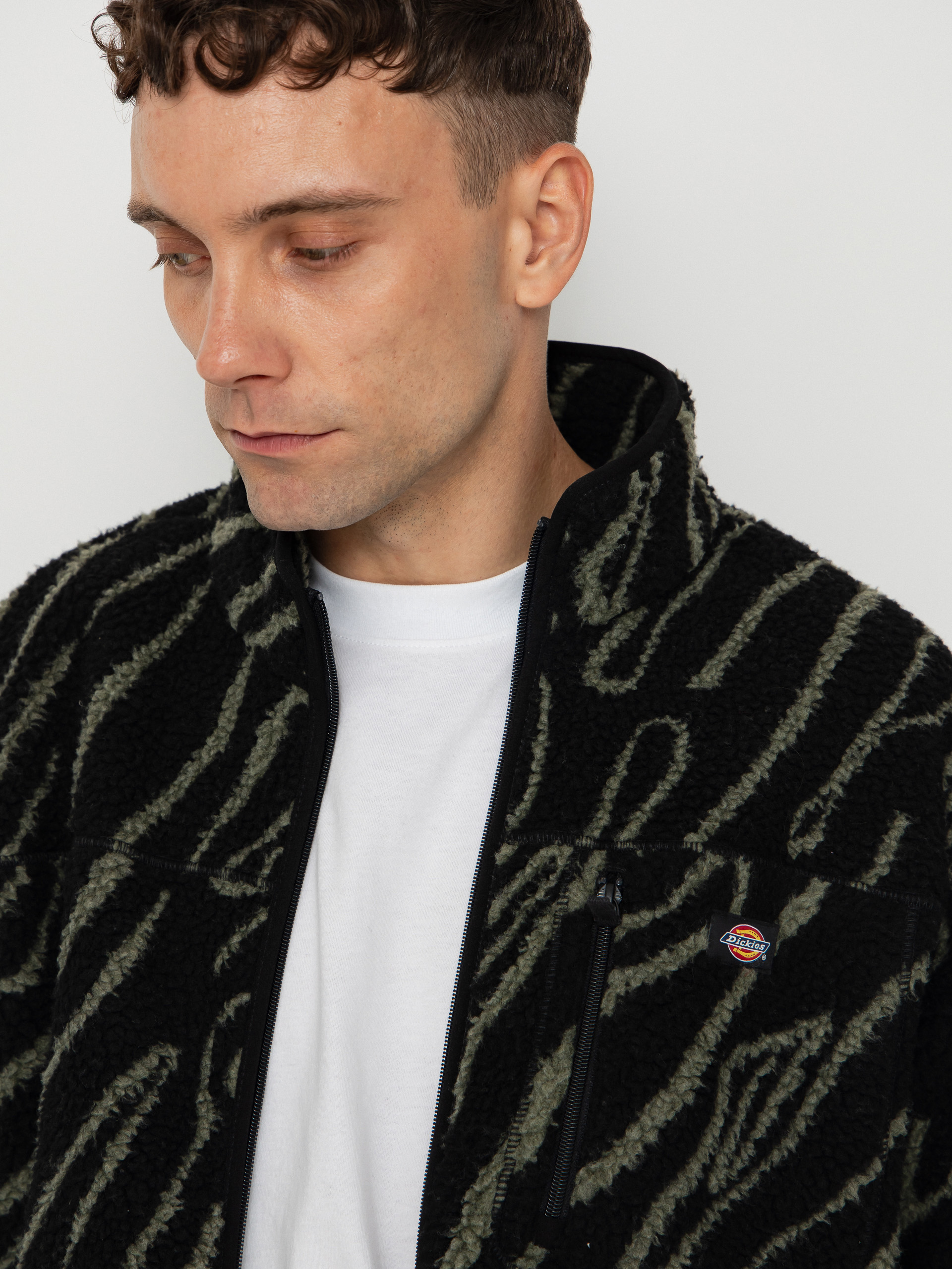 Mens Dickies Mount Hope Printed Fleece  (black)