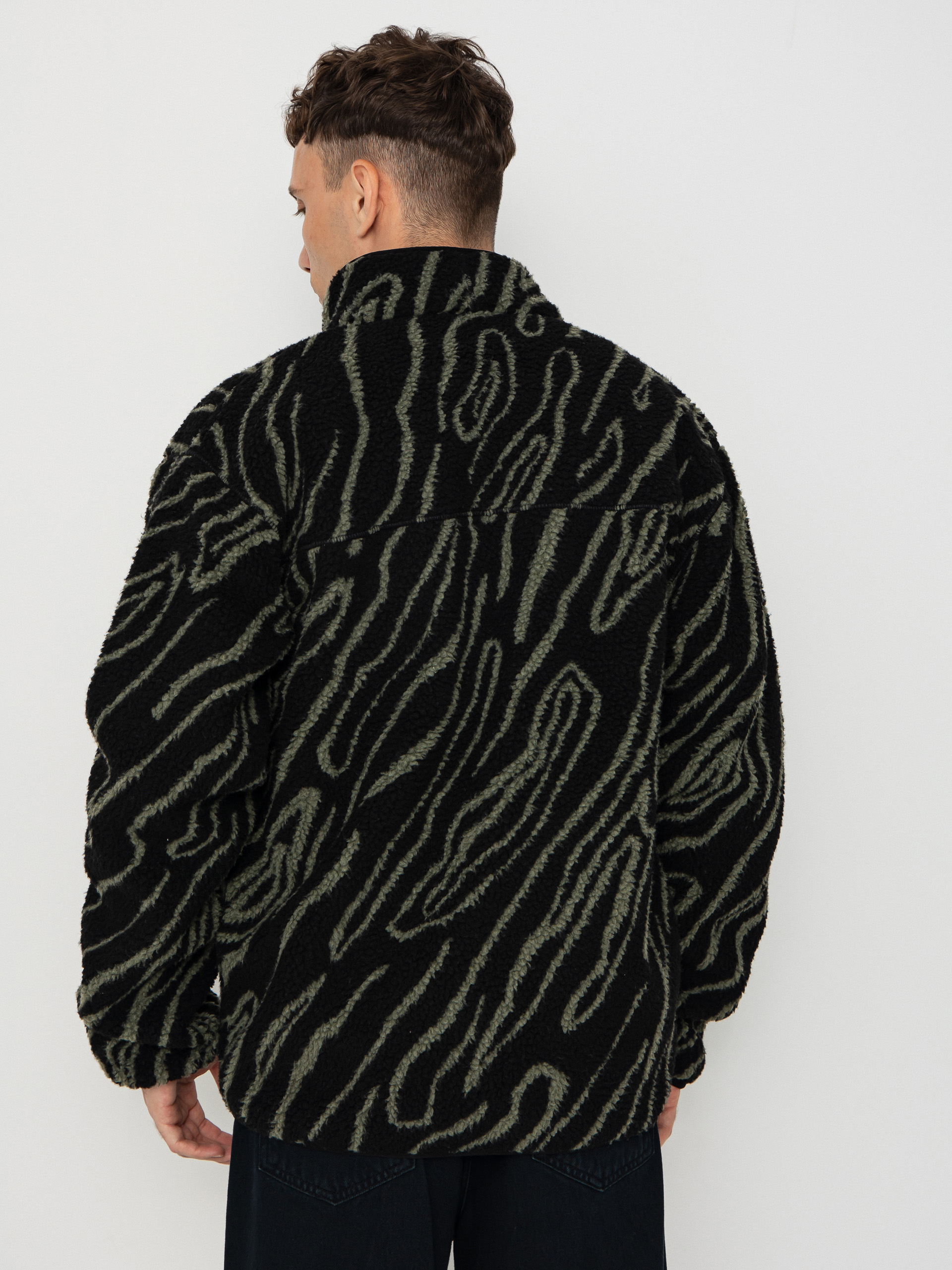 Herren Dickies Mount Hope Printed Fleece Jacke (black)