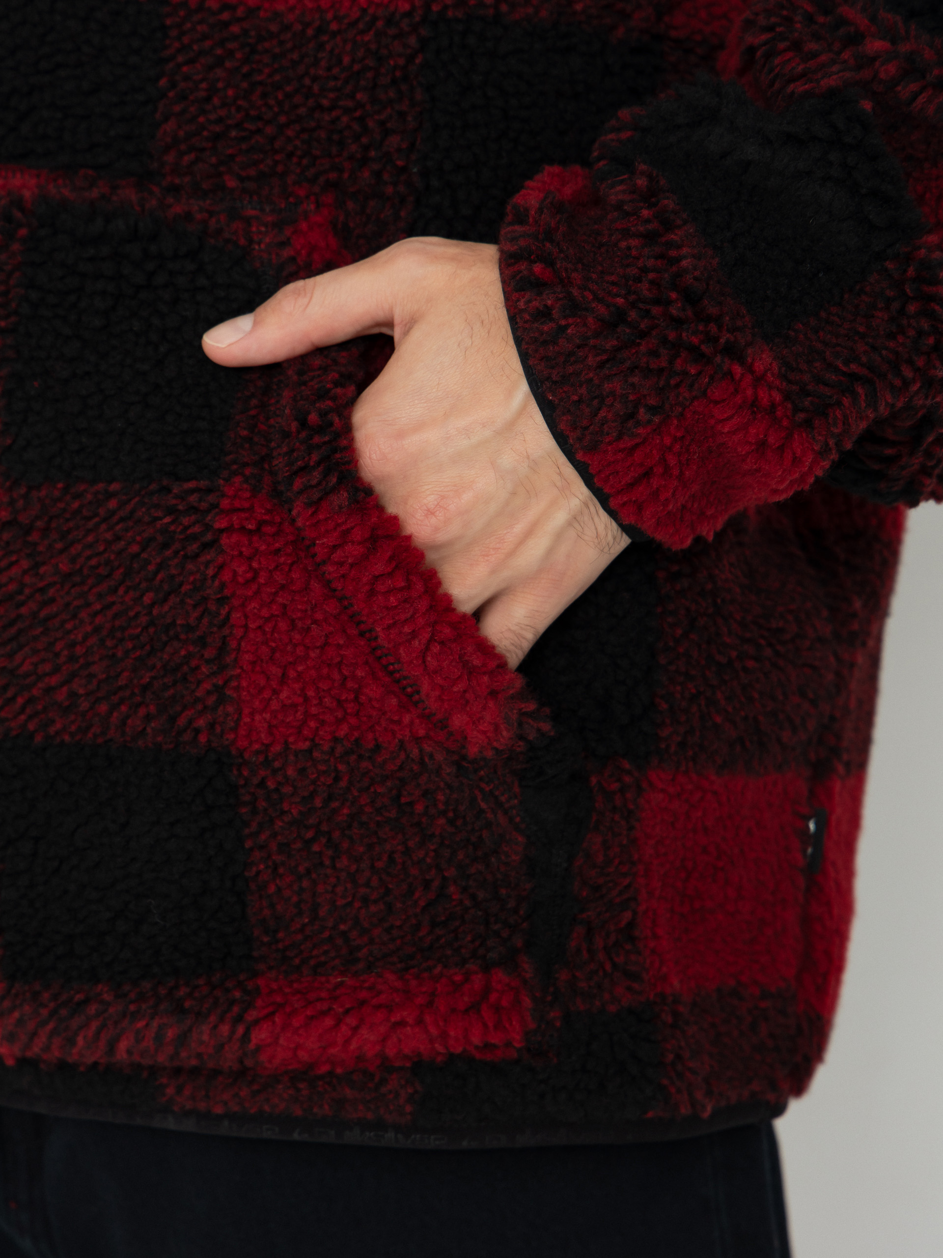 Mens Quiksilver Fleece  Mercury Woodlands Sherpa (woodlands biking red)