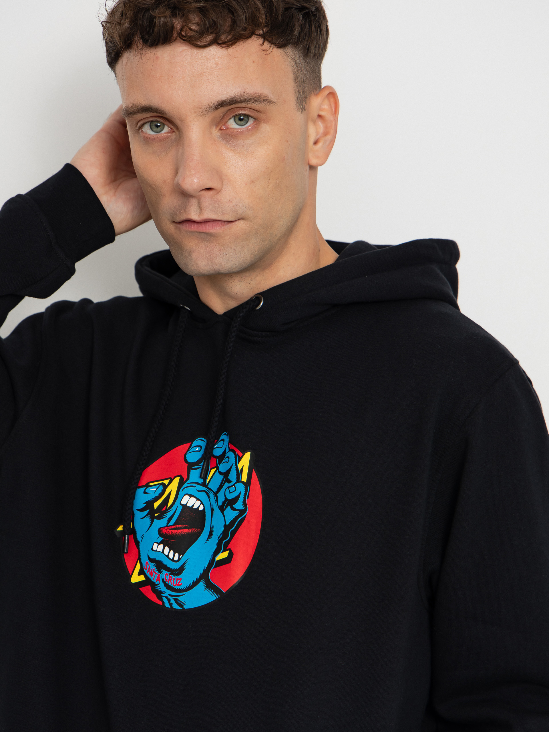 Santa Cruz Sweatshirt Hand Dot Front (black)