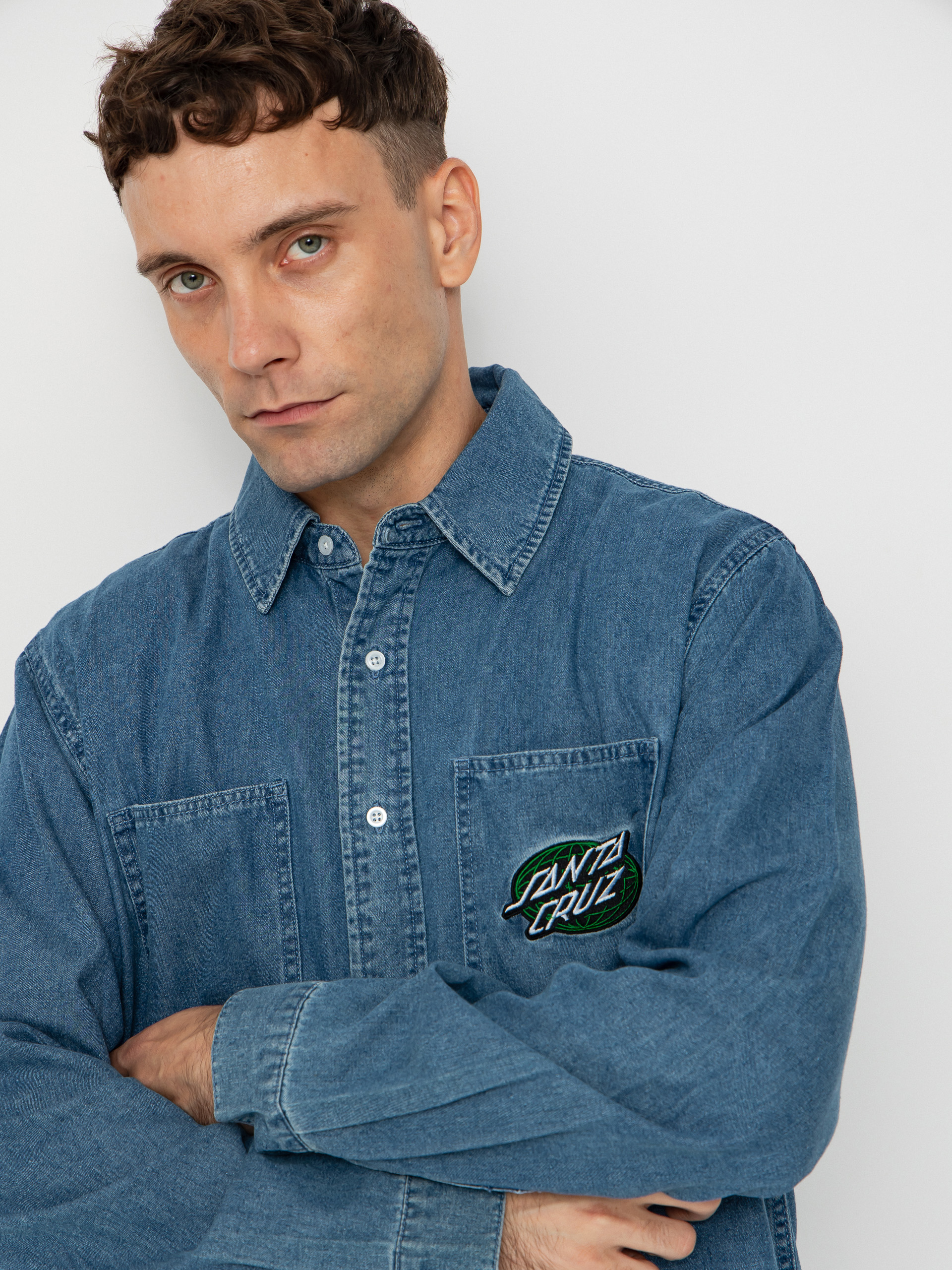 Santa Cruz Shirt Global Oval Dot (classic blue)