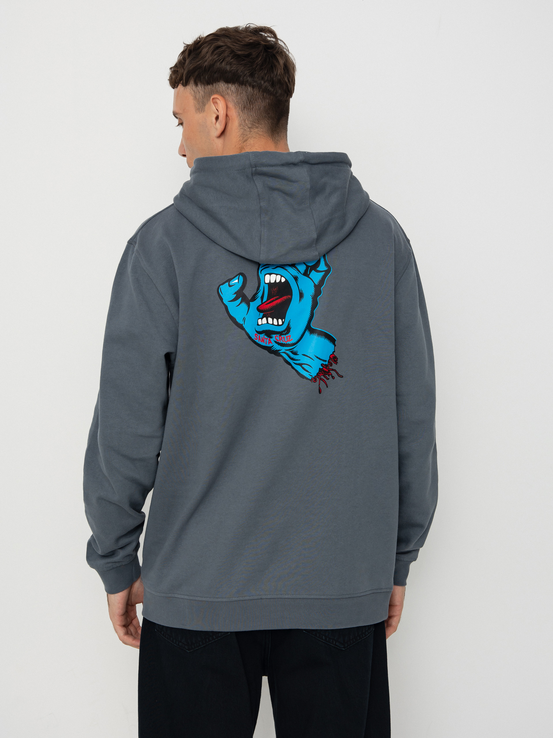 Santa Cruz Sweatshirt Screaming Hand Chest (storm grey)