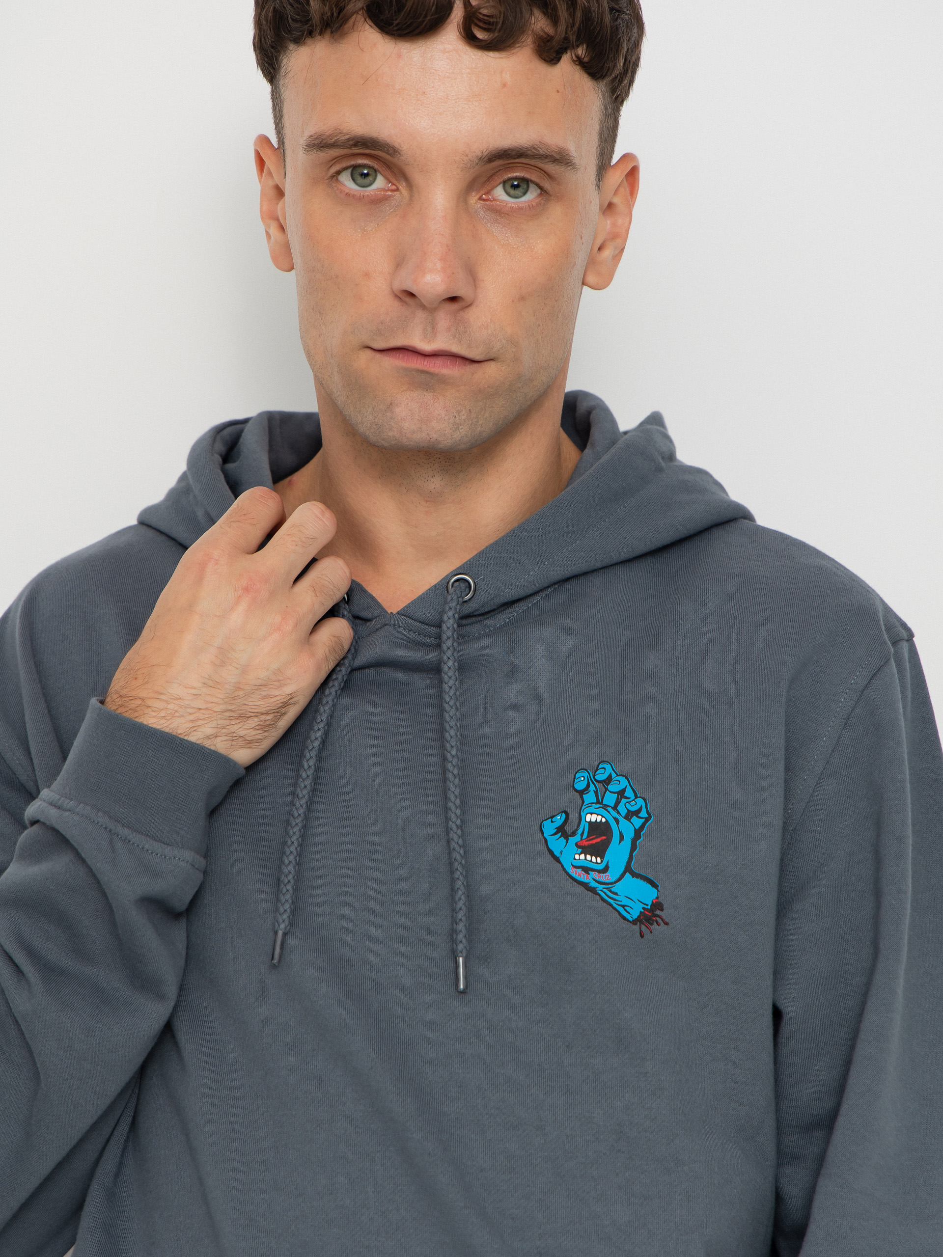 Santa Cruz Sweatshirt Screaming Hand Chest (storm grey)