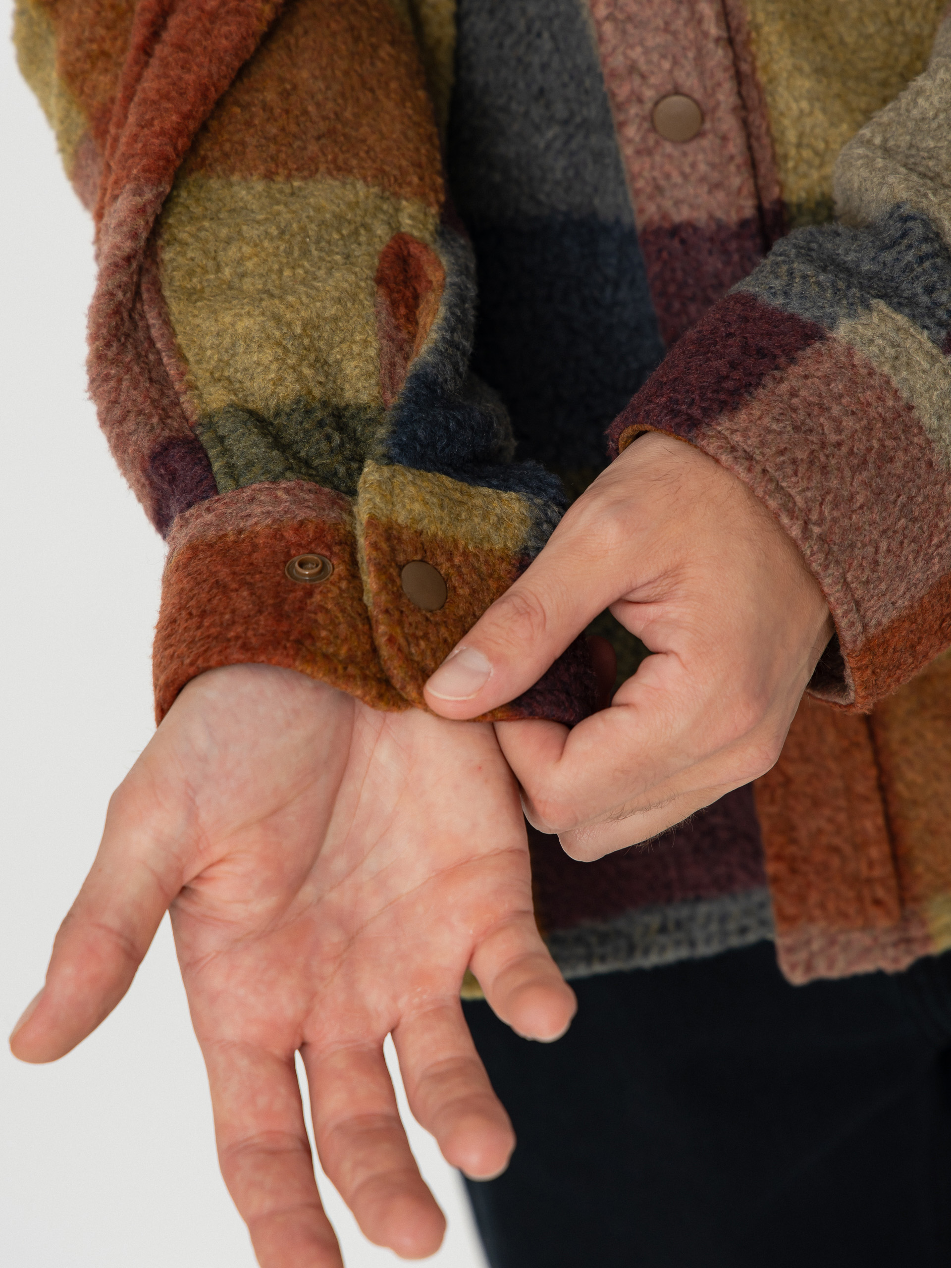 Brixton Hemd Bowery Arctic Stretch Flee (rust/cooper plaid)