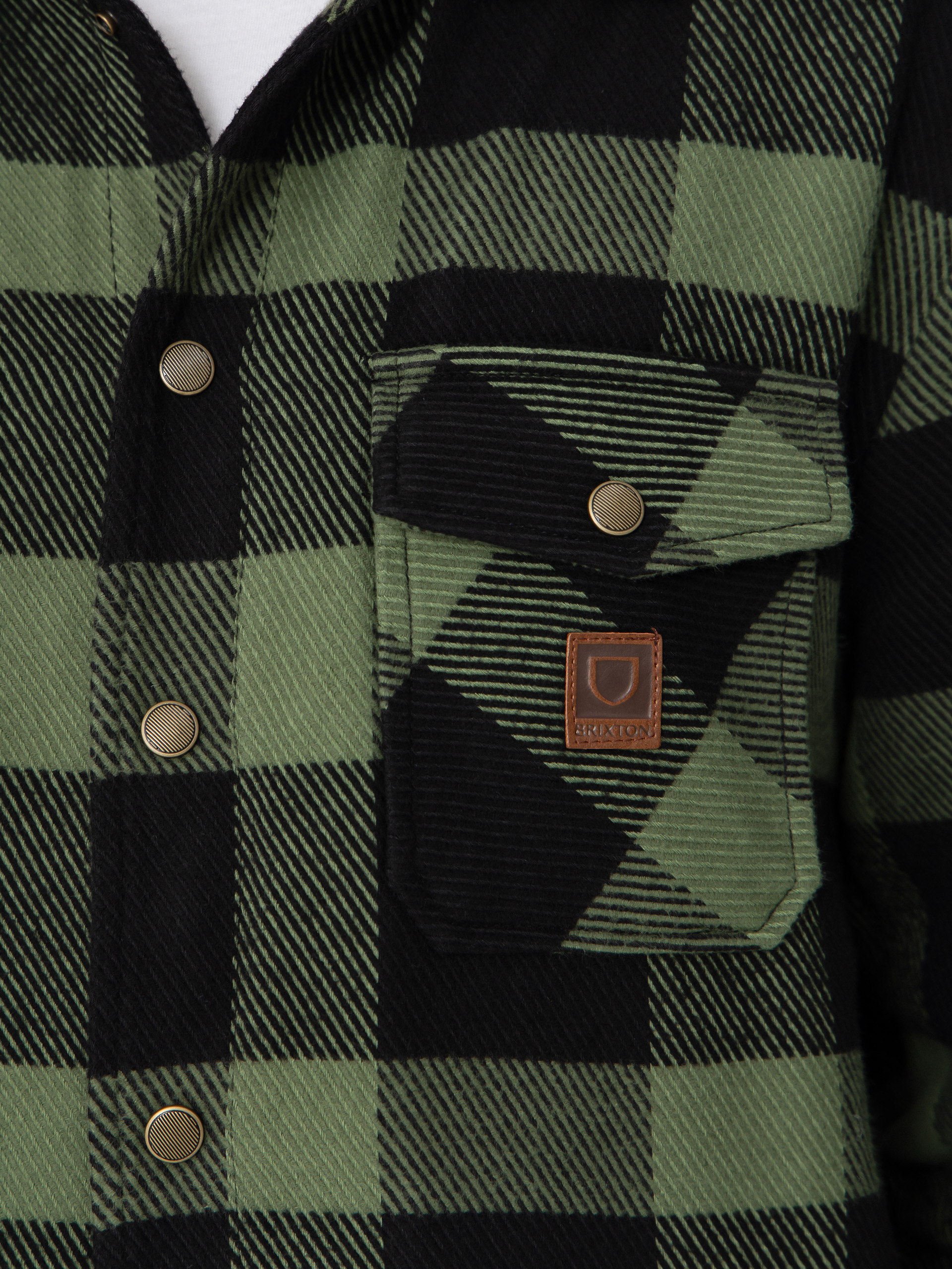 Brixton Jacke Durham Lined (black/wild green flannel)