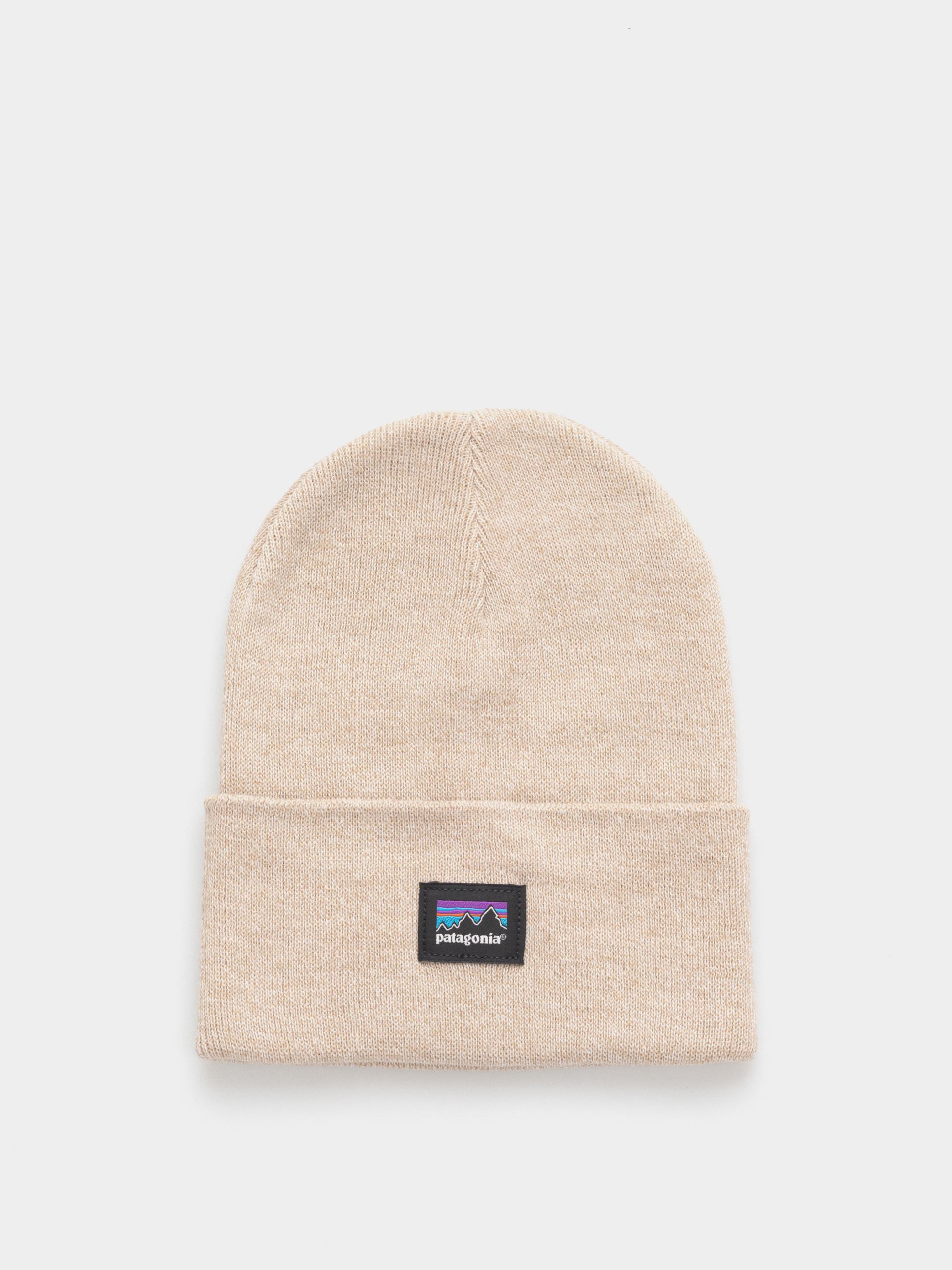 Set of 2 Patagonia women’s Fisherman’s Rolled Beanies - Tan and Cream Patagonia Fishermans Rolled Beanie - beige (ash tan) main image 3