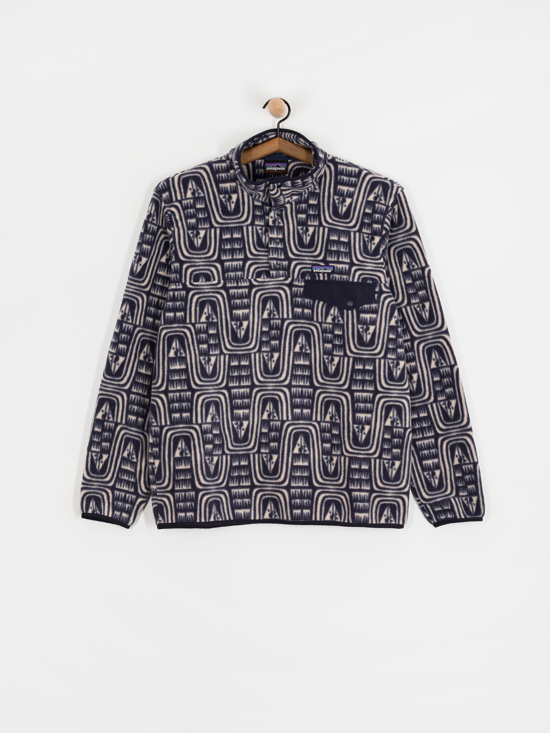 Mens Patagonia LW Synch Snap T Fleece  (flow sunken blue)