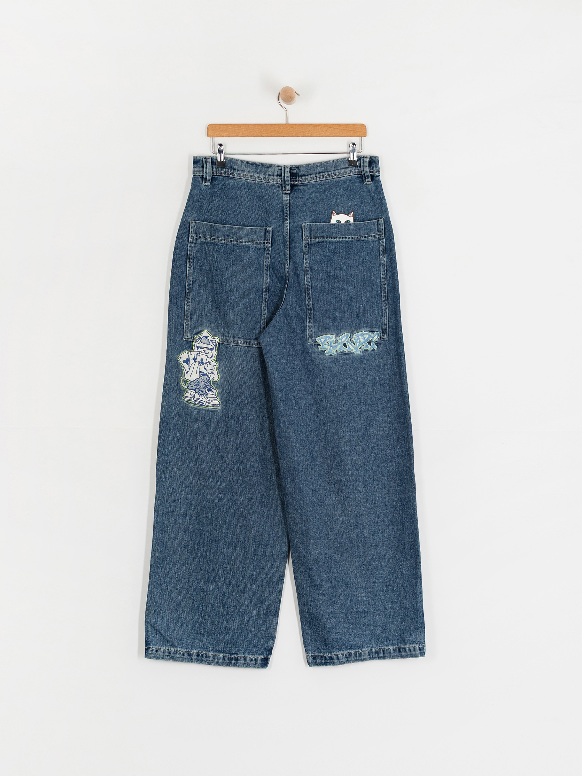 RipNDip Ace Ultra Wide Leg Hose (medium wash)