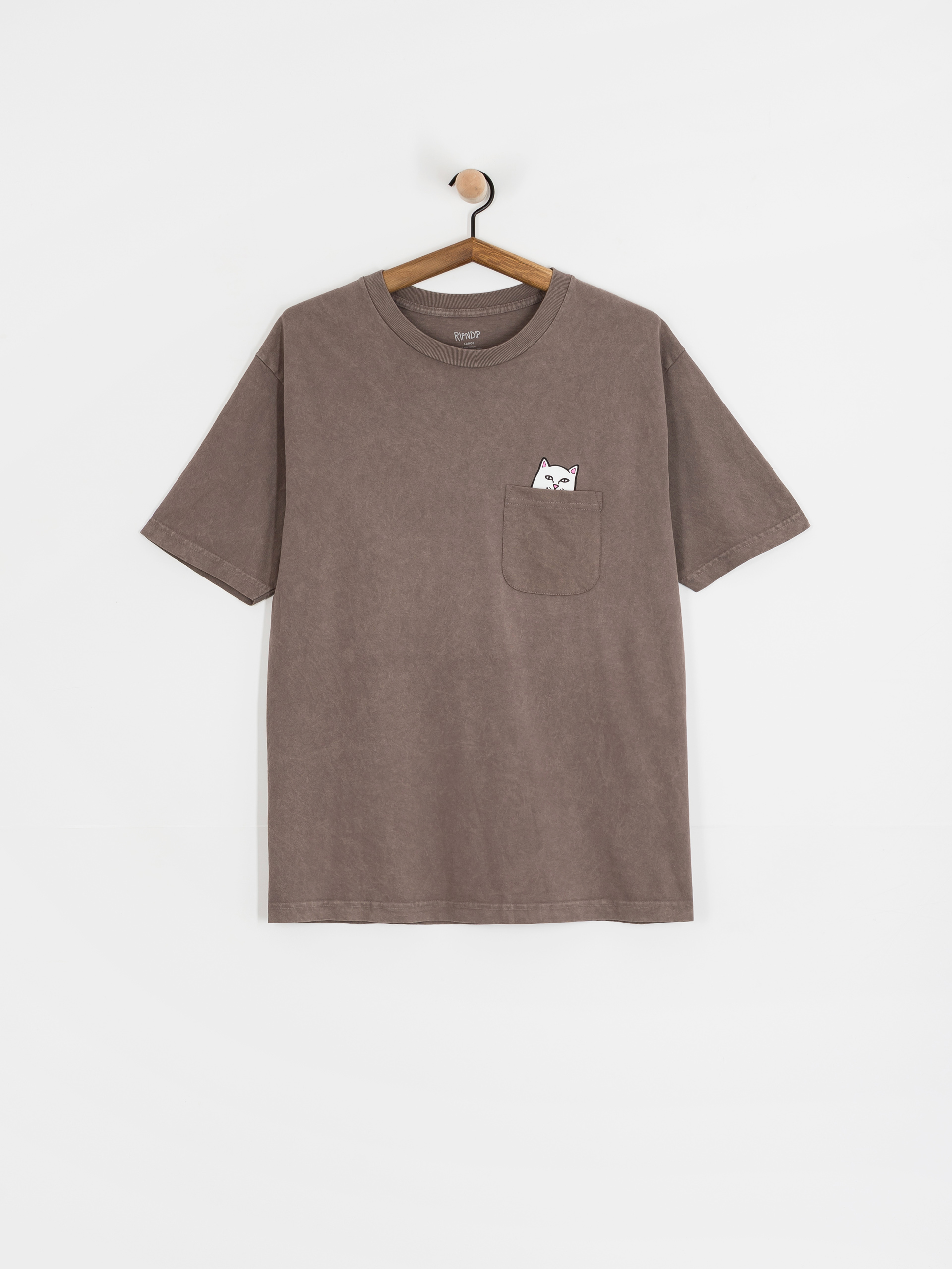 RipNDip Lord Nermal Pocket T-Shirt (tan mineral wash)
