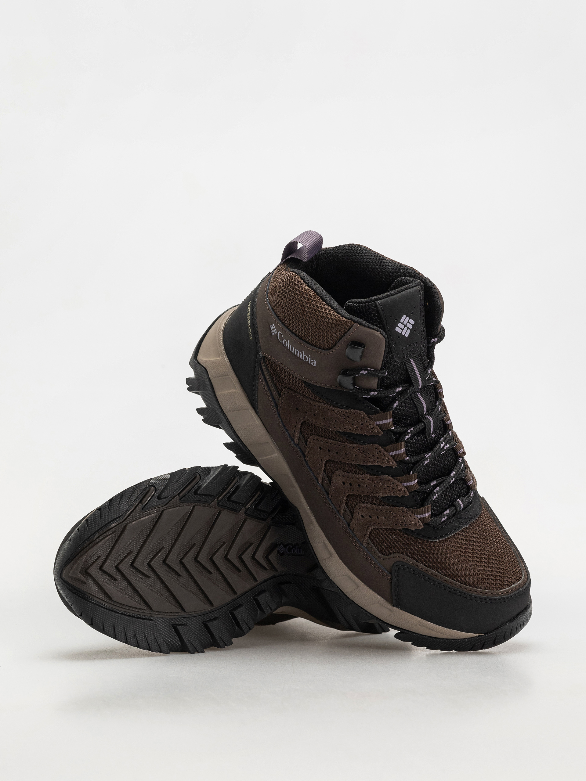 Columbia Strata Trail Mid WP Wmn Shoes (cordovan/granite purple)