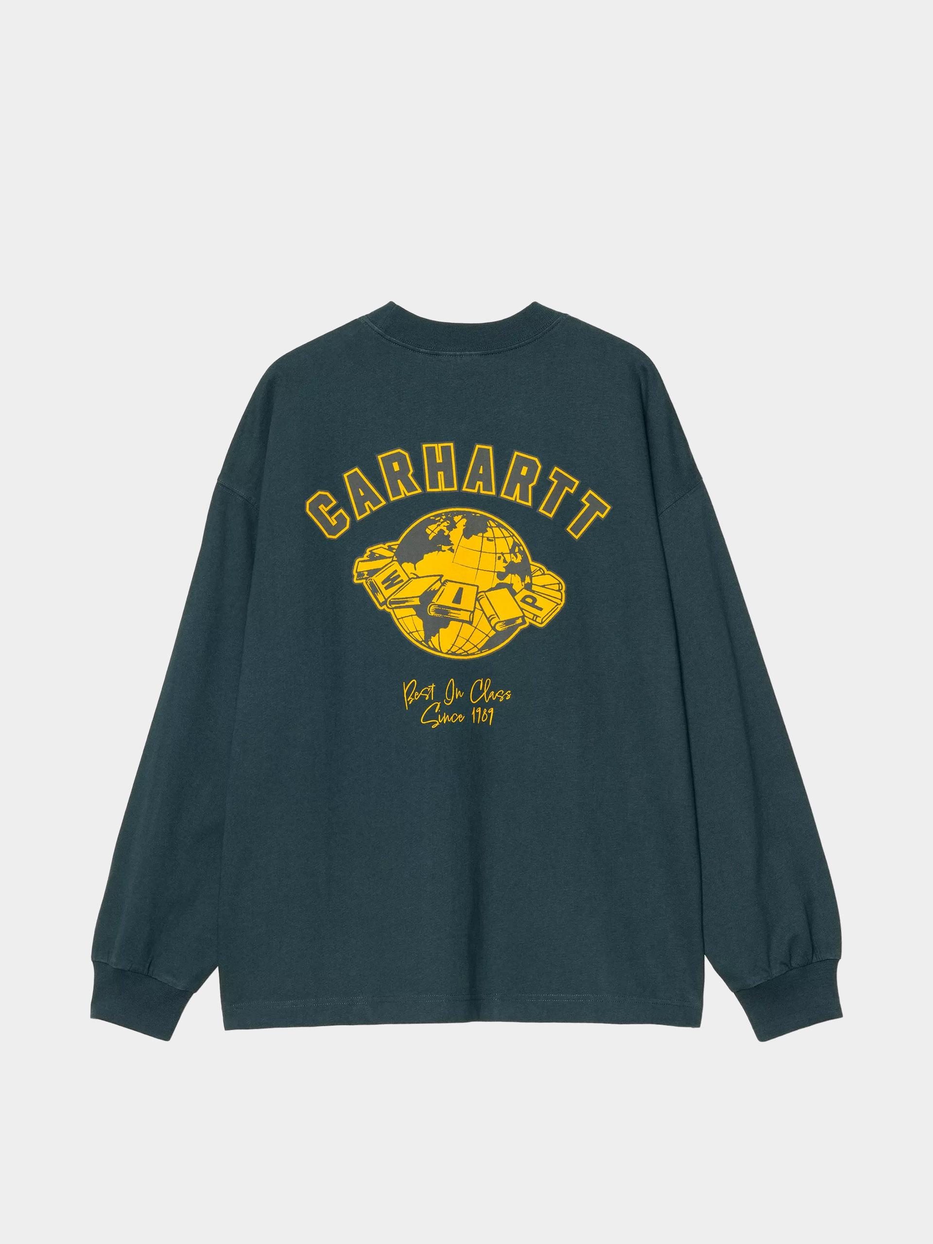 Carhartt WIP Longsleeve World Class (deep lagoon/heavy stone wash)