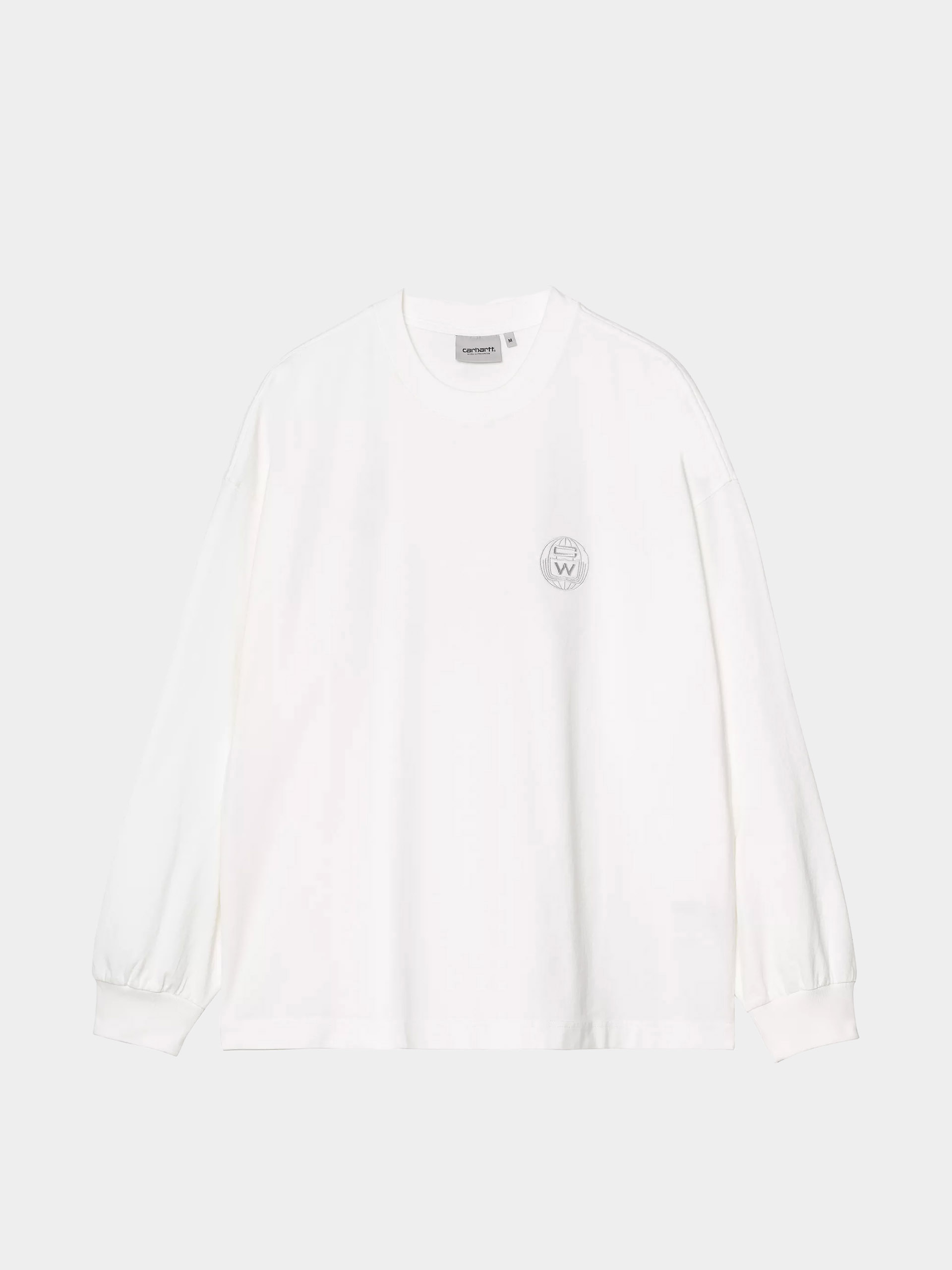 Carhartt WIP Longsleeve World Class (white/heavy stone wash)