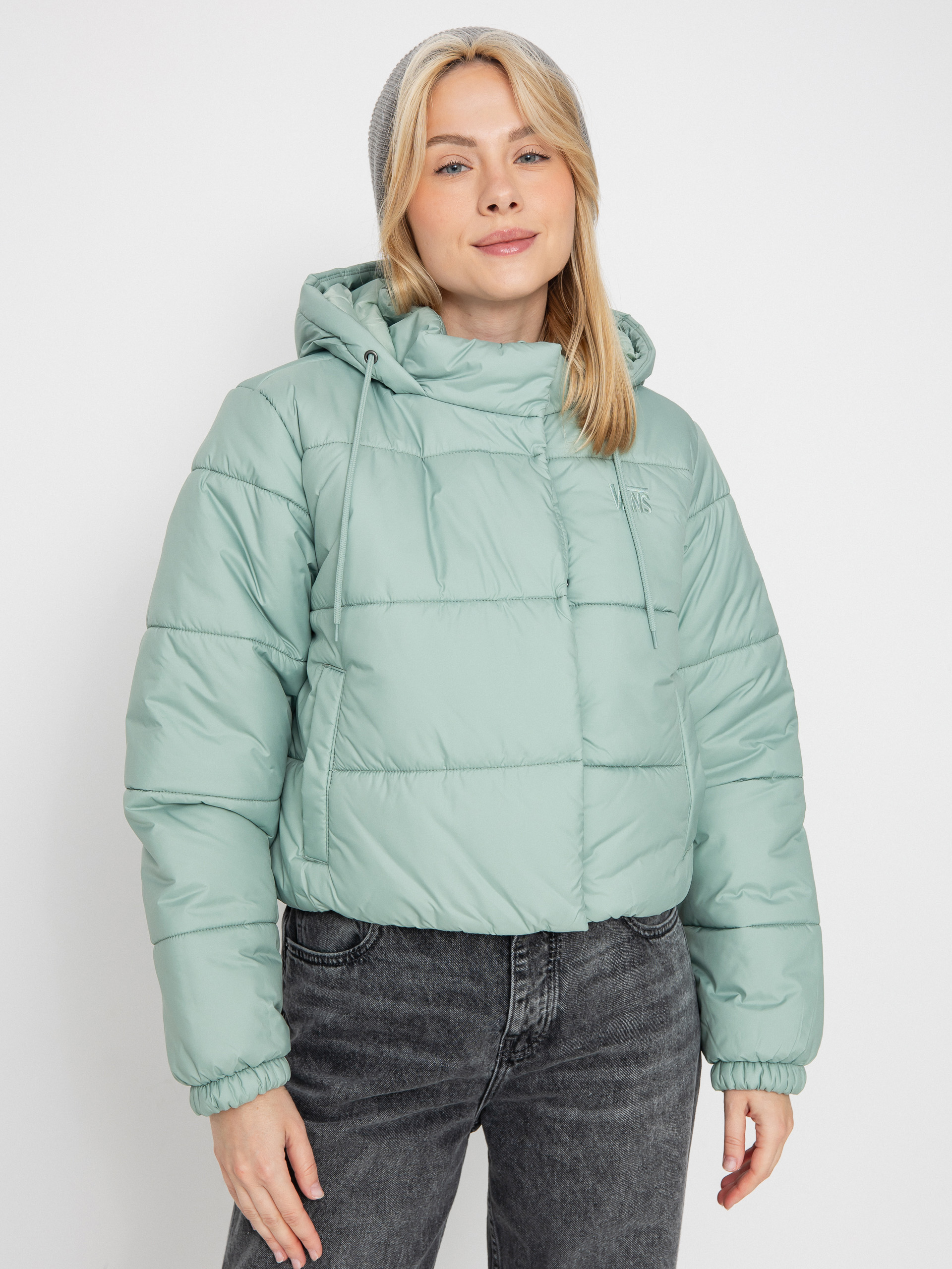 Vans Hillgate Cropped Puffer Wmn Jacket (gray olive)