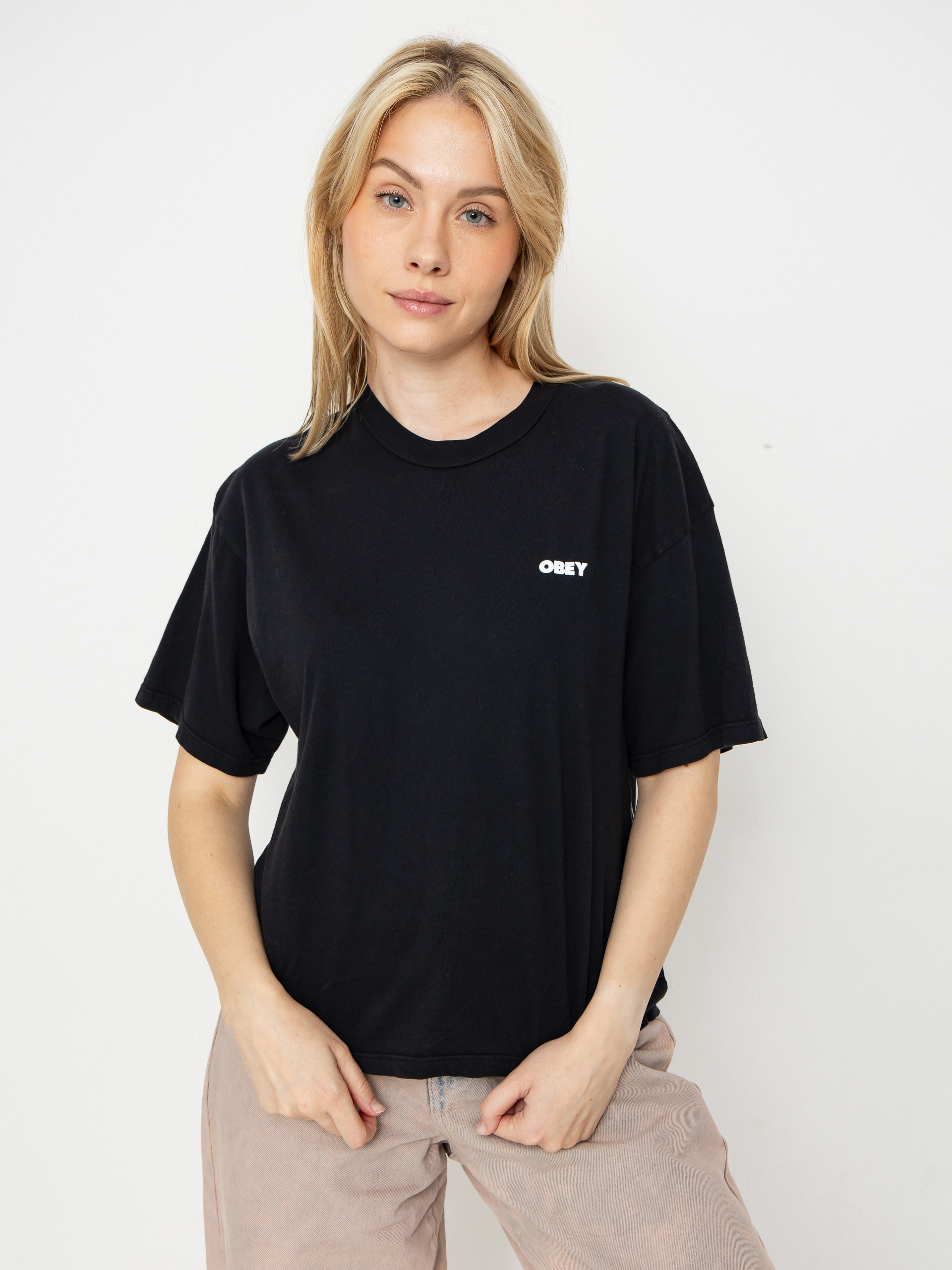 OBEY T-Shirt Obey Art Studio Flowers Wmn (digital black)