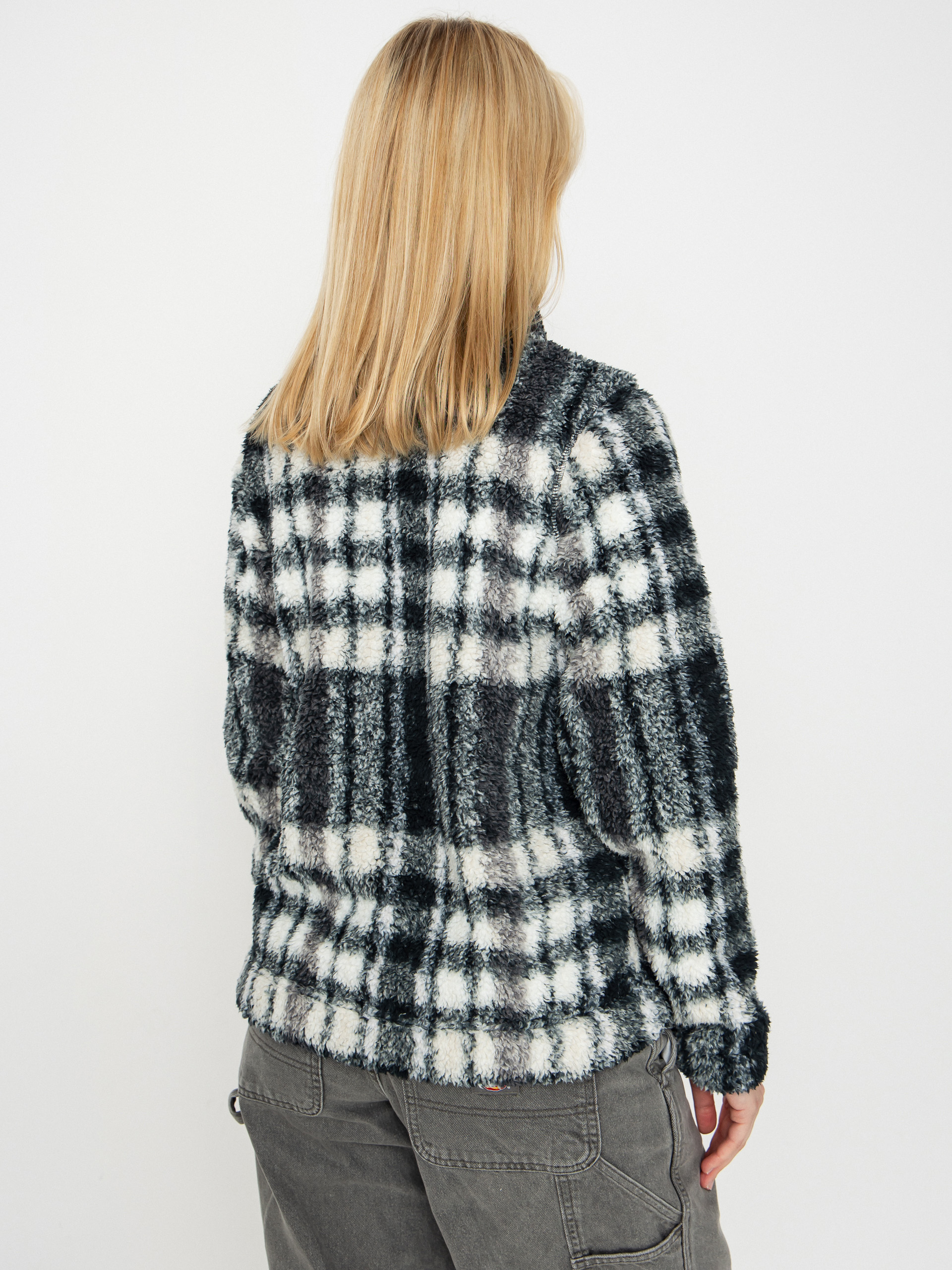 Damen Columbia West Bend 1/4 Zip II Fleece Jacke (black herringplaid)