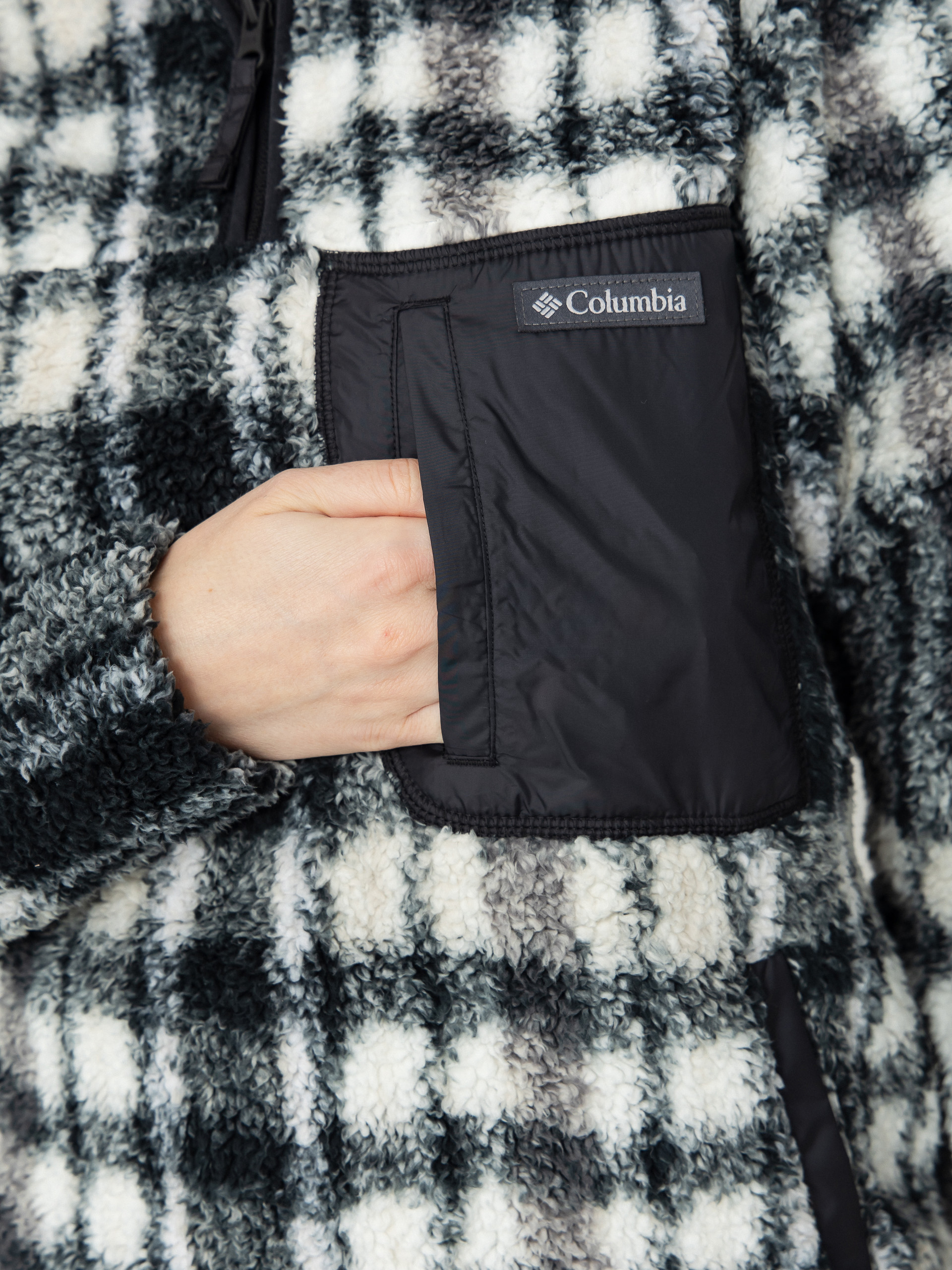 Columbia West Bend 1/4 Zip II Wmn Fleece - black (black herringplaid)