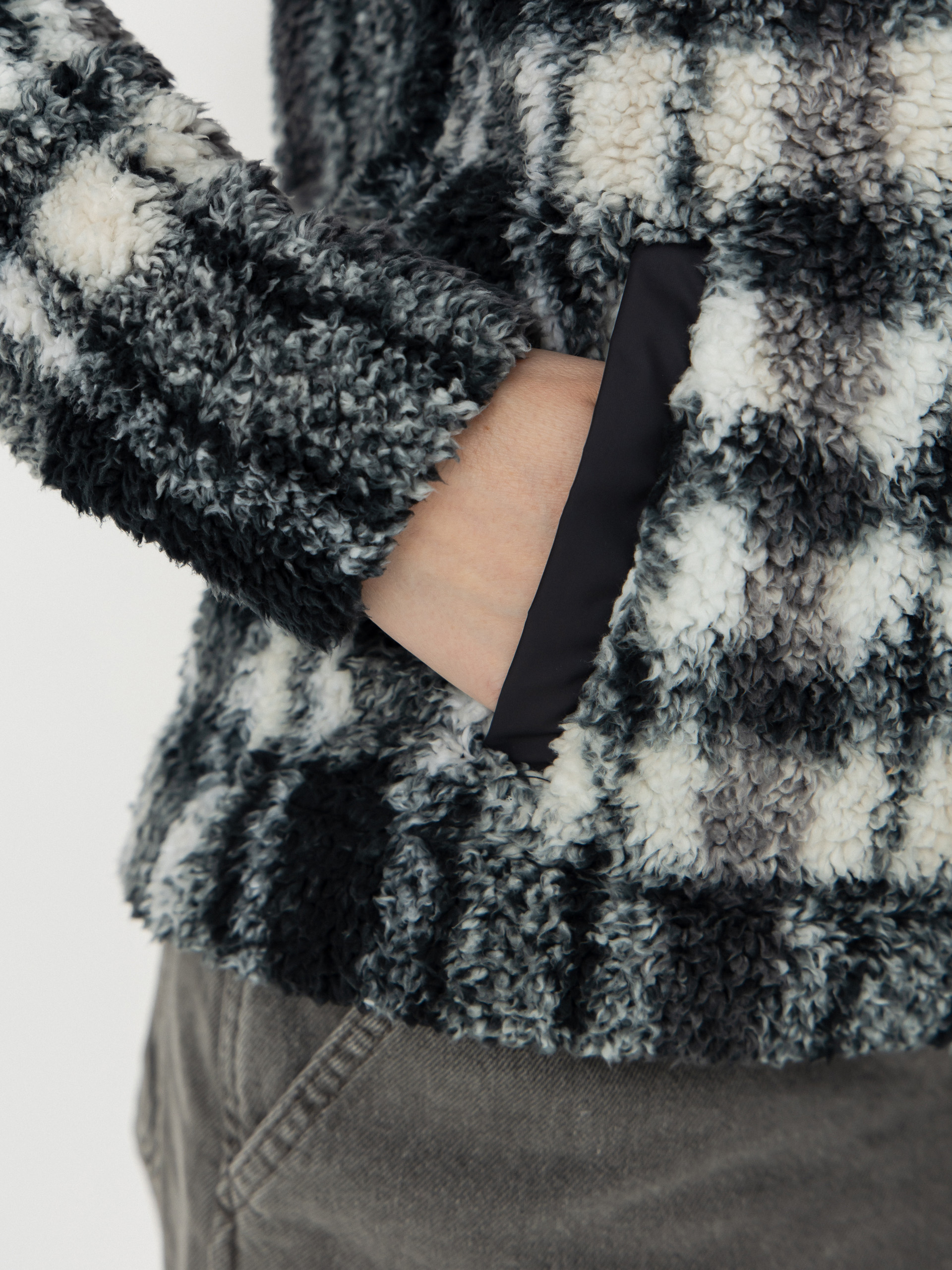 Columbia West Bend 1/4 Zip II Wmn Fleece - black (black herringplaid)