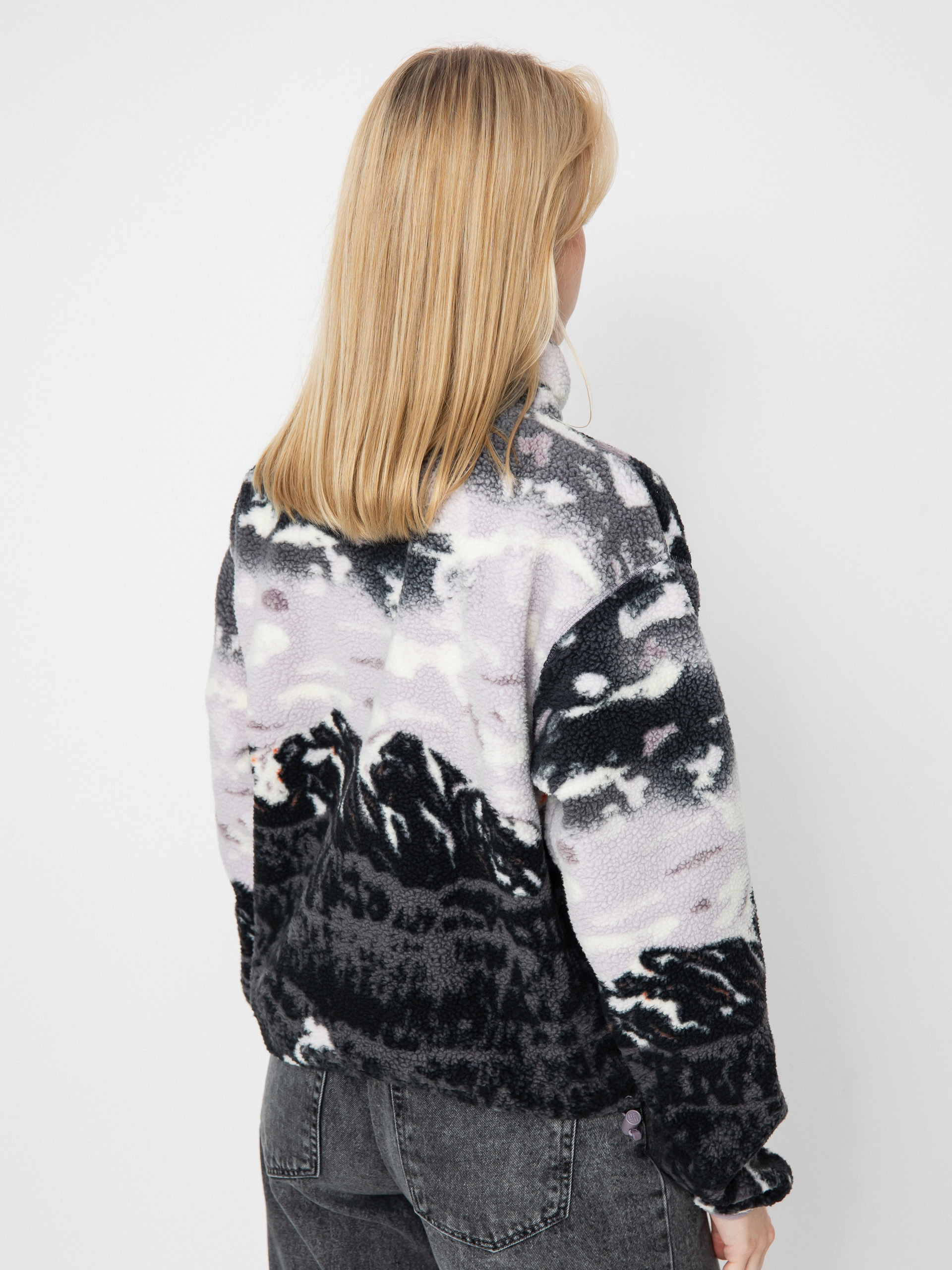 Damen Columbia Helvetia II Printed Cropped Half Snap Fleece Jacke (shale purple sisters/shale purple)