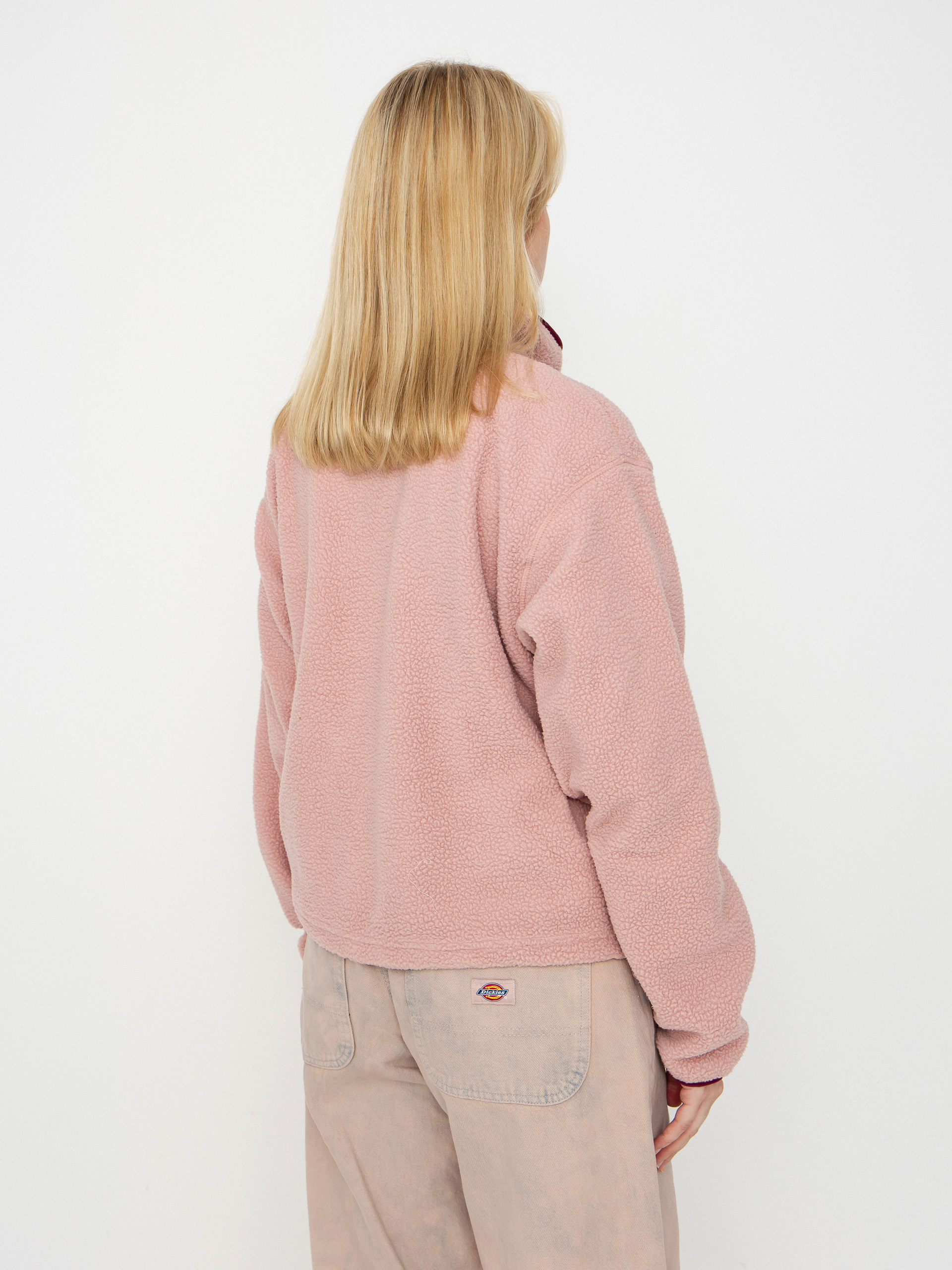 Damen Columbia Helvetia II Cropped Half Snap Fleece Jacke (eraser pink/fig/rich wine)