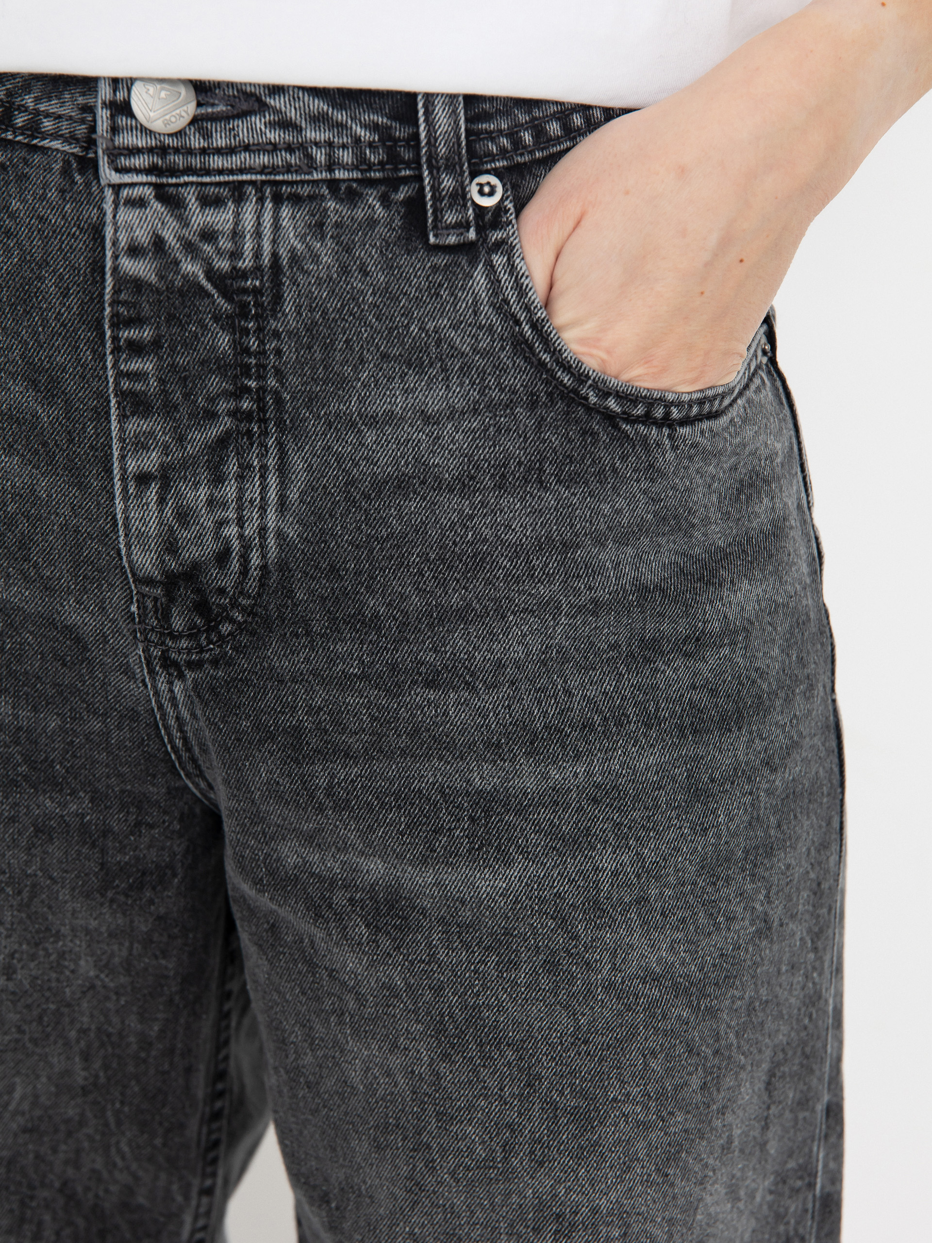 Roxy Milla Wide Leg Regular Mid Gr Wmn Hose (mid grey)