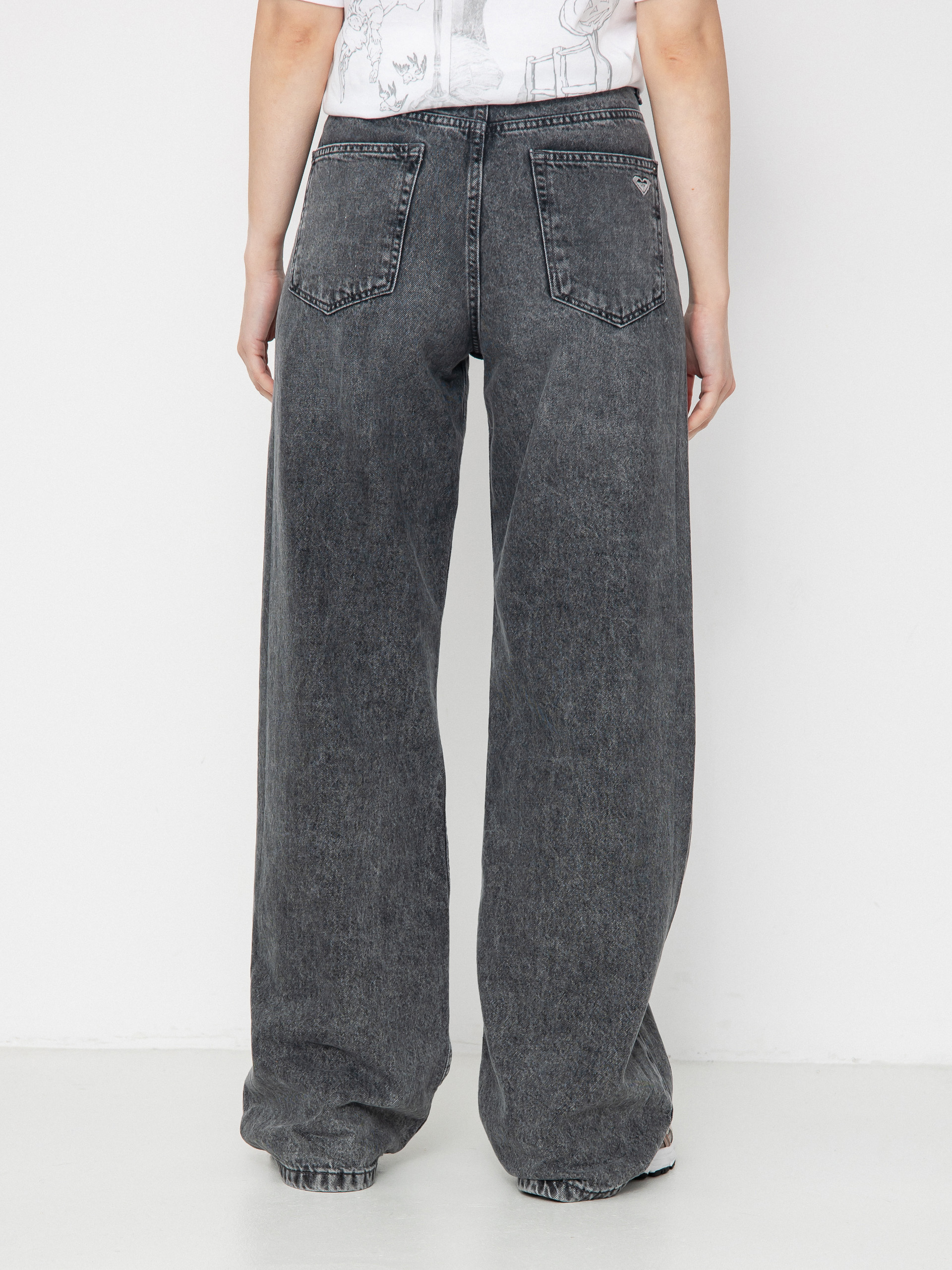 Roxy Milla Wide Leg Regular Mid Gr Wmn Hose (mid grey)