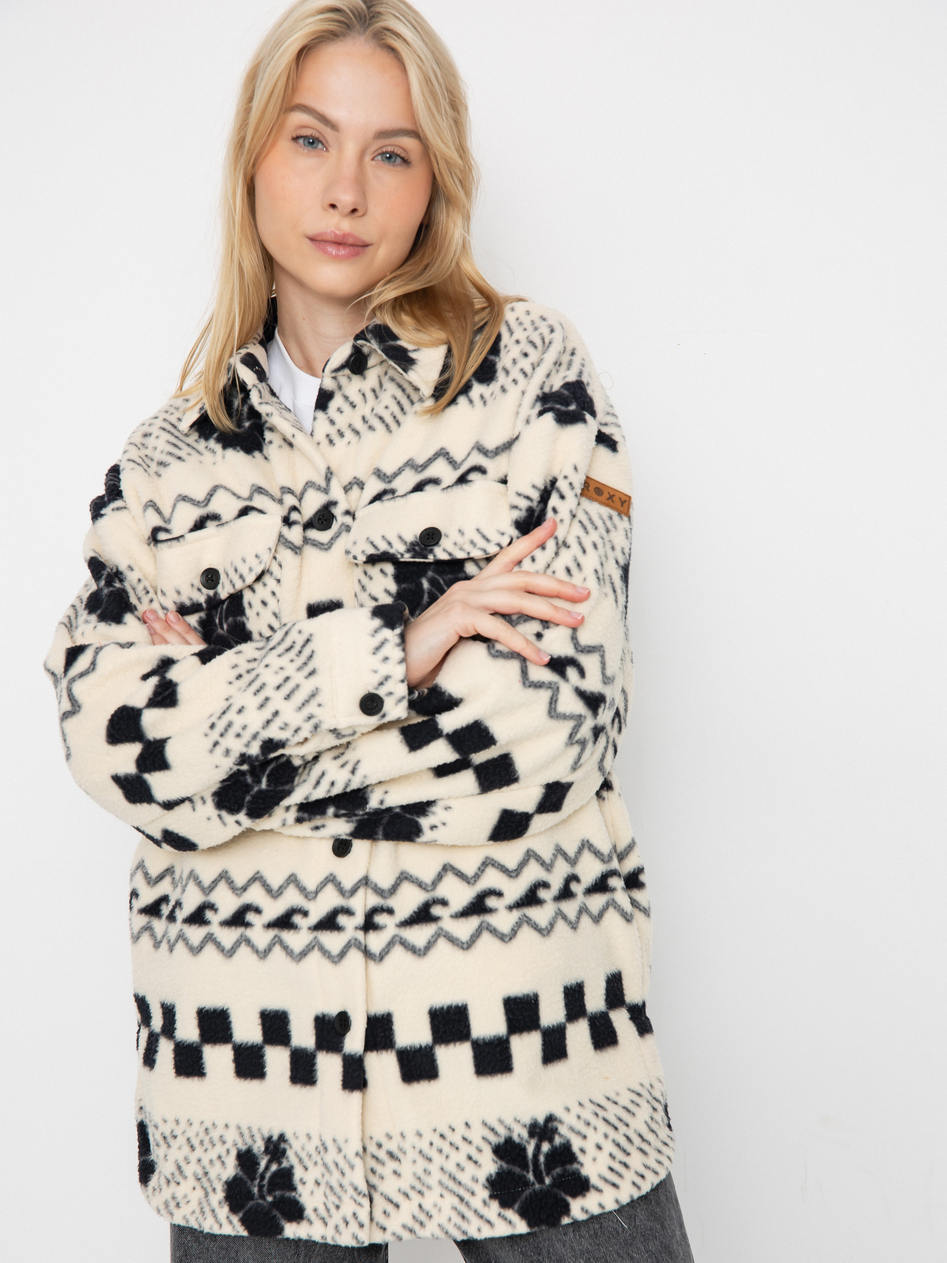 Roxy Fleece  Morning Crush Shacket Wmn