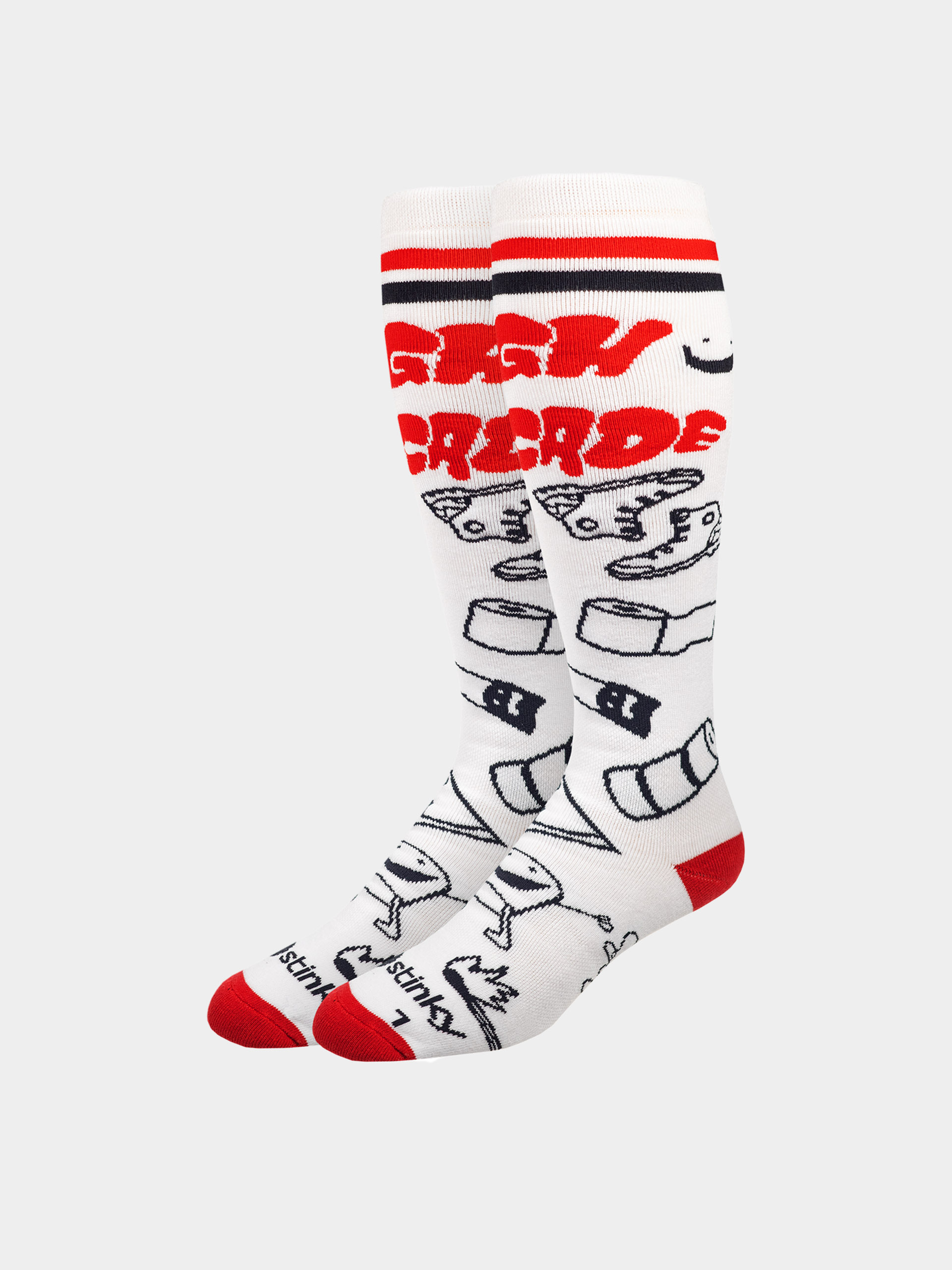 Stinky Socks Socks X Hcsc (white/red)