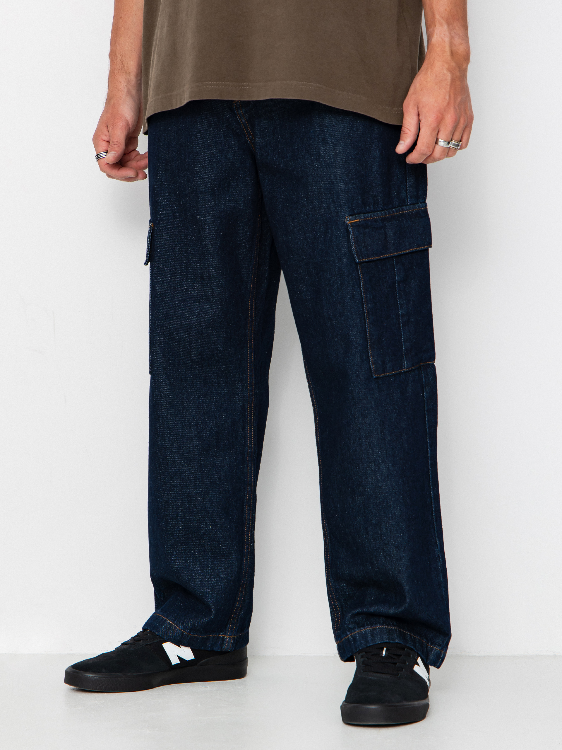DC Worker Baggy Denim Cargo Hose (dark denim)