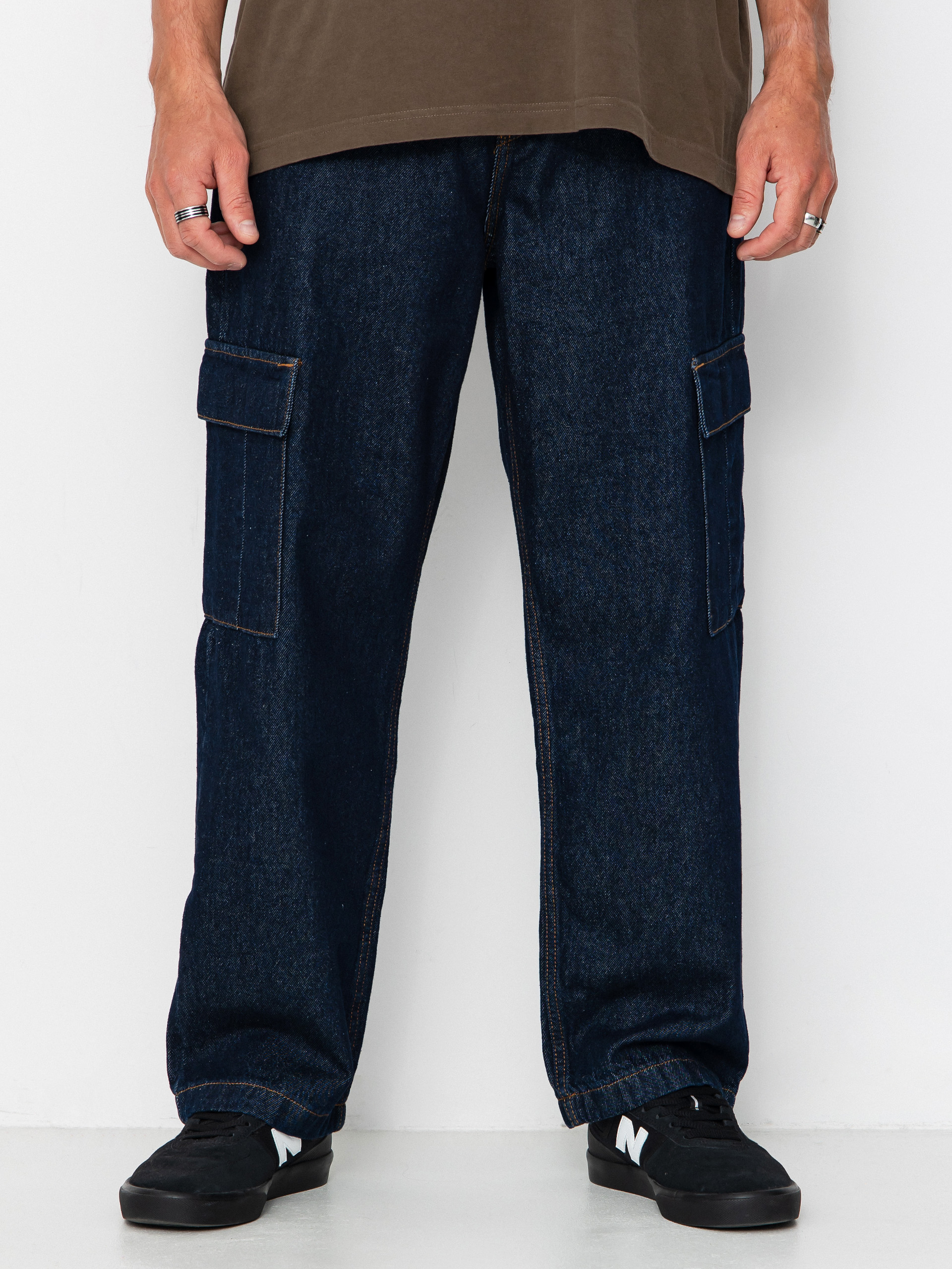 DC Worker Baggy Denim Cargo Hose (dark denim)
