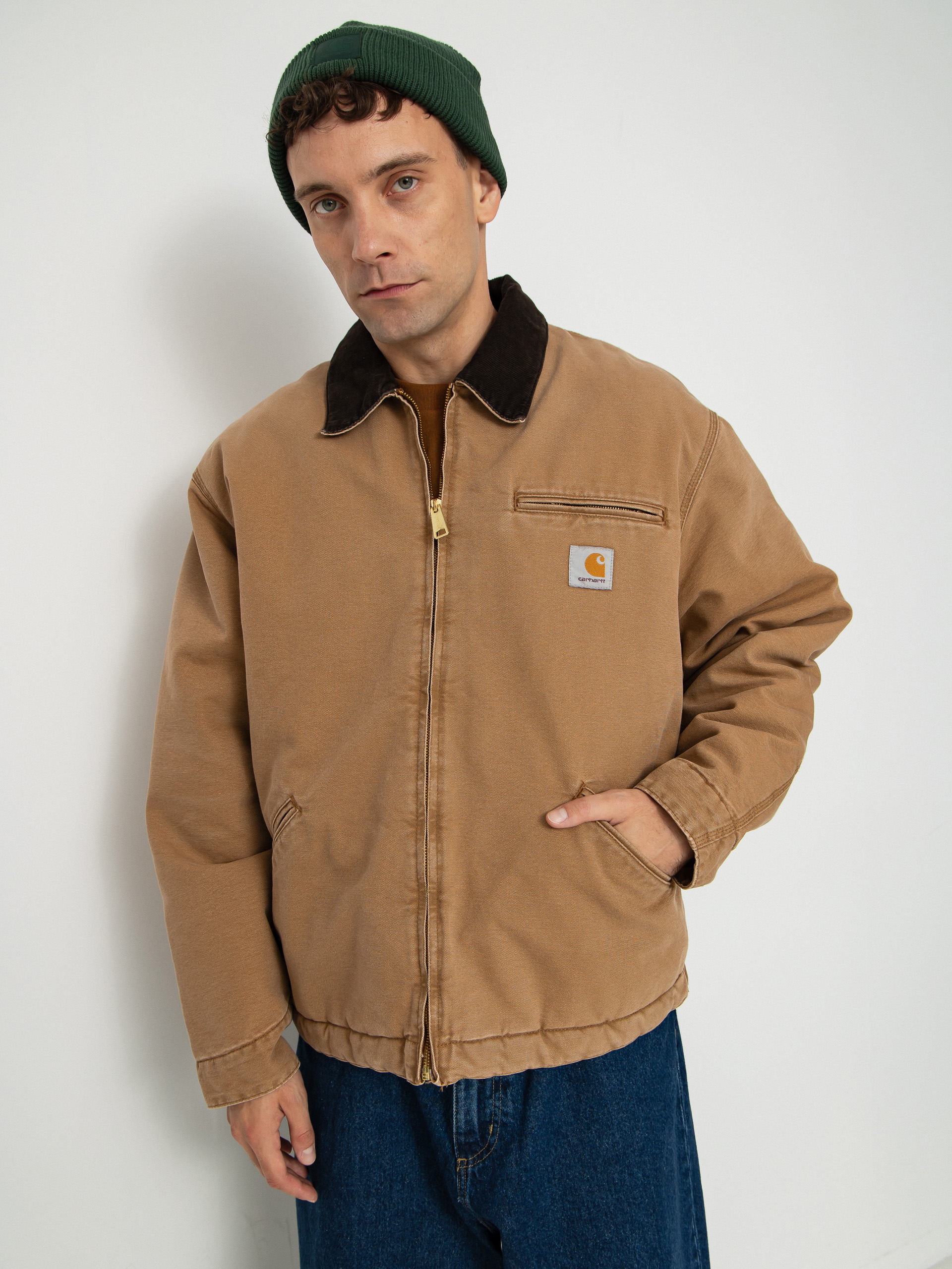 Carhartt WIP Jacket OG Detroit (hamilton brown/tobacco/stone canvas)