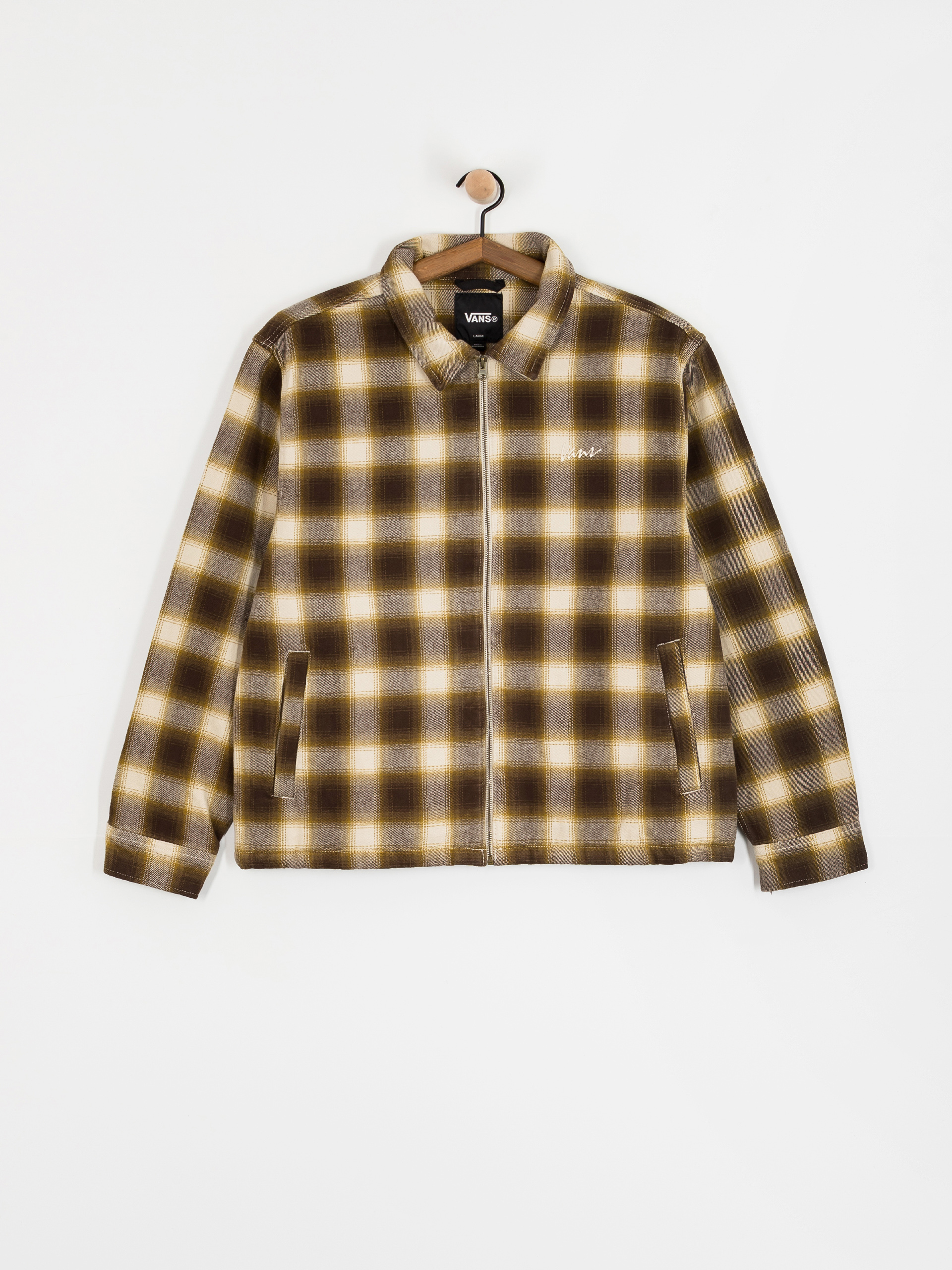 Vans Crestmont Plaid Shacket Shirt (oatmeal)