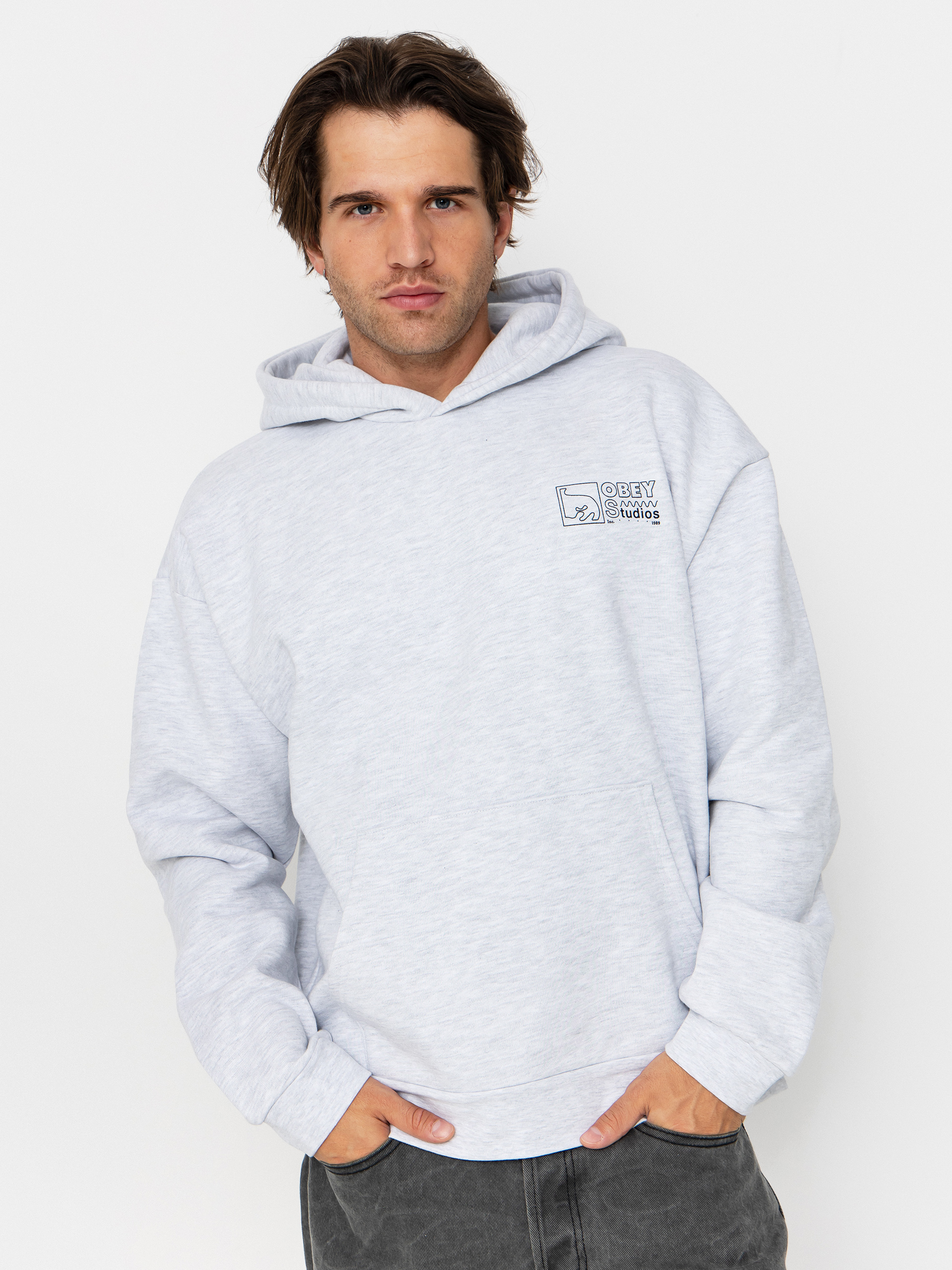 OBEY Nico Extra Heavy HD Hoodie (ash grey)