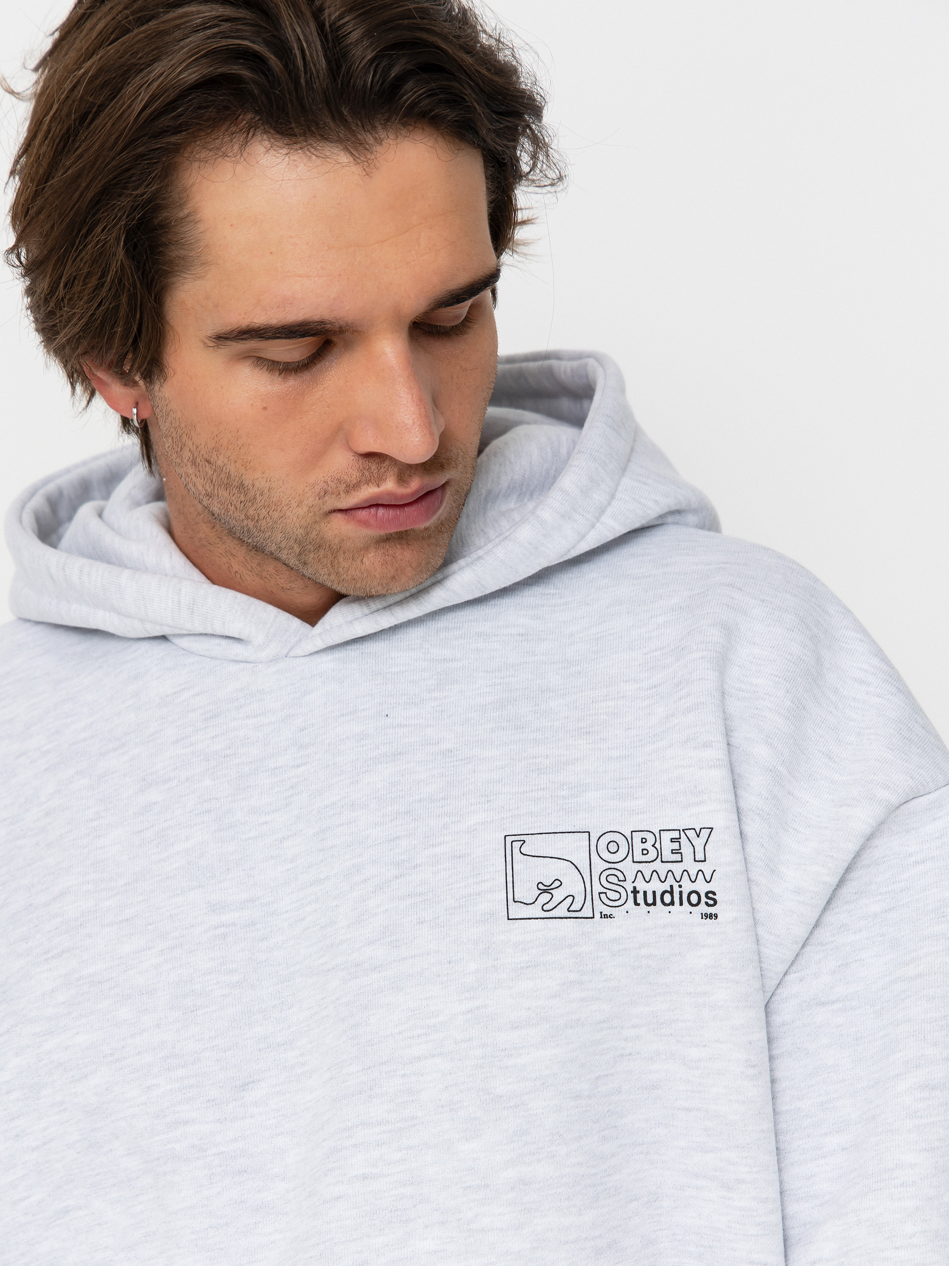 OBEY Nico Extra Heavy HD Hoodie (ash grey)