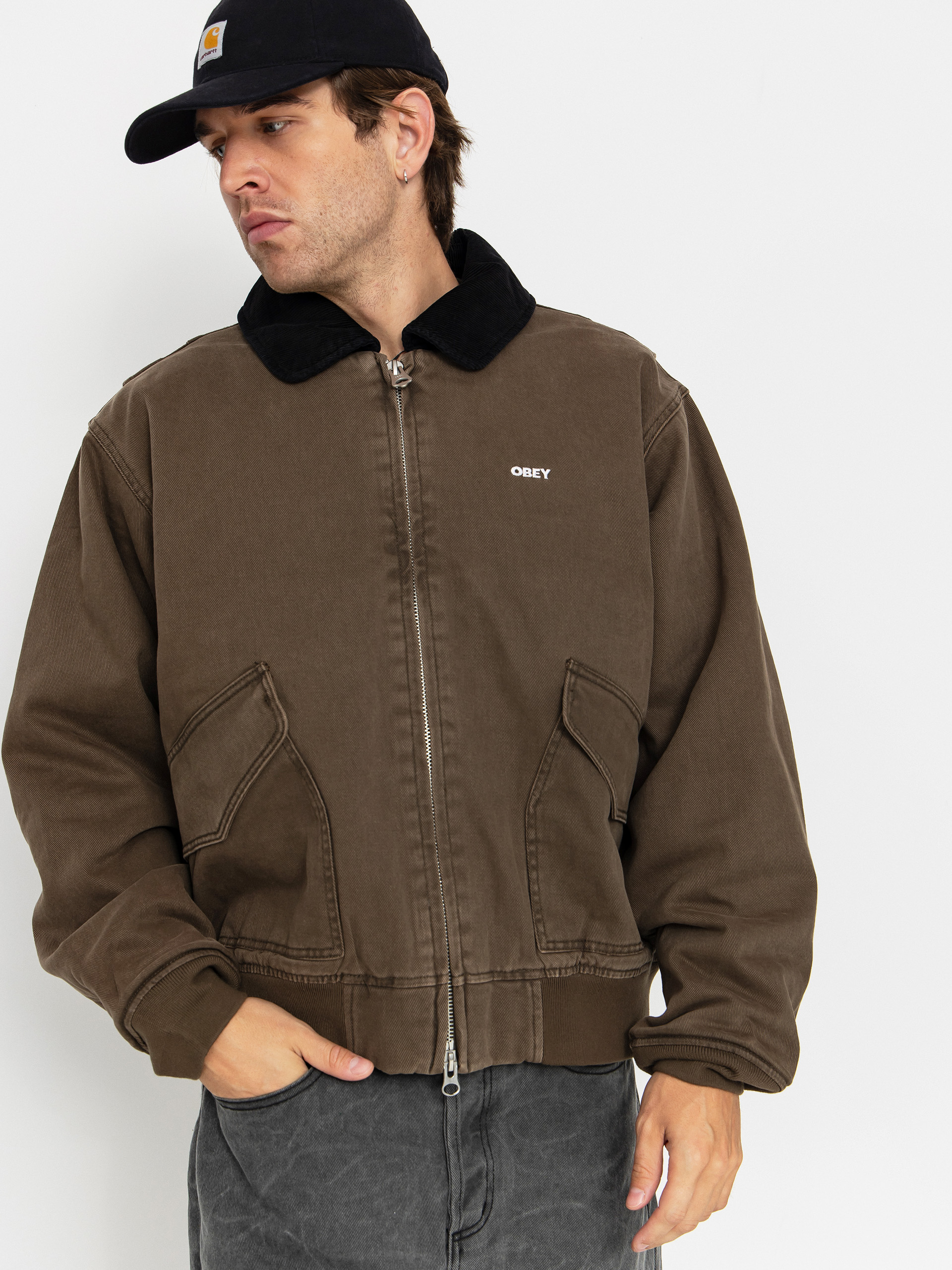 OBEY Jacket Fade Wash Cwu - green (wren faded wash)