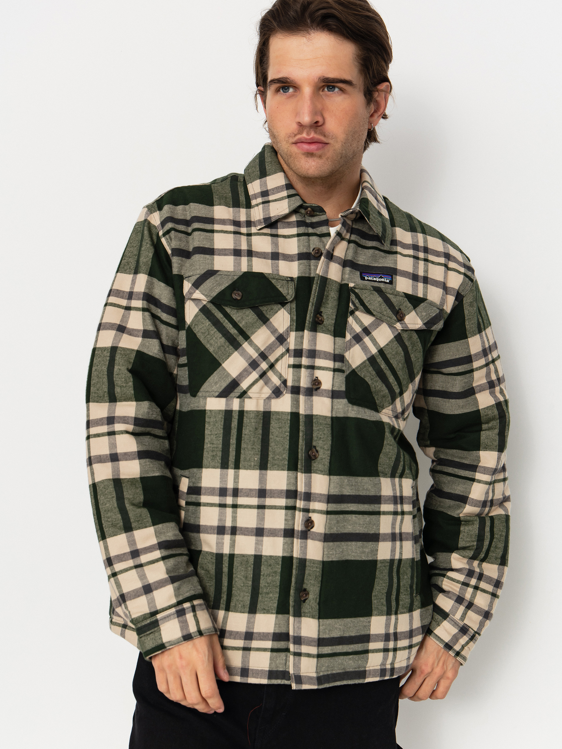 Patagonia Shirt LW Insulated Fjord Flannel (ashore old growth green)