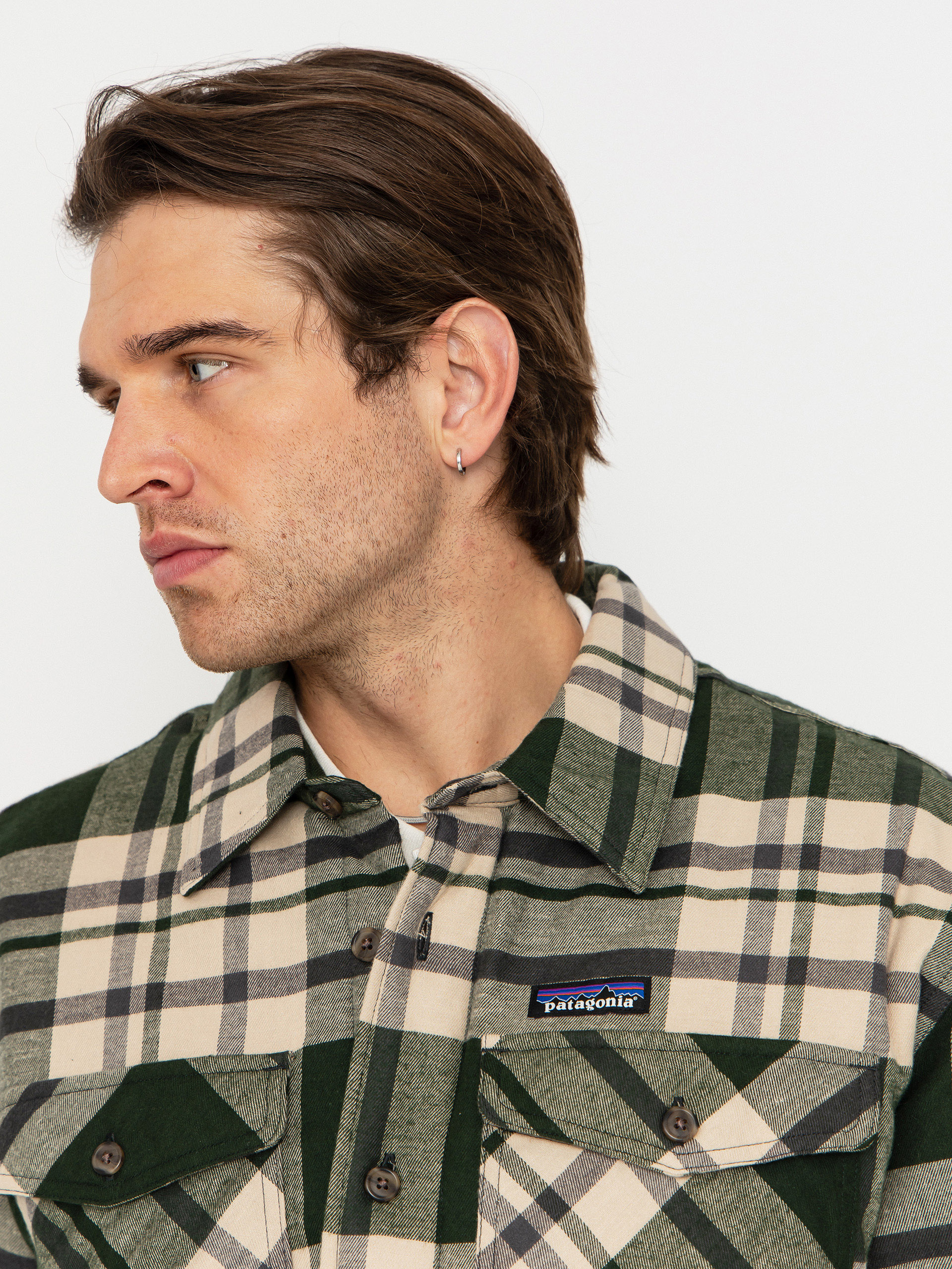 Patagonia Hemd LW Insulated Fjord Flannel (ashore old growth green)