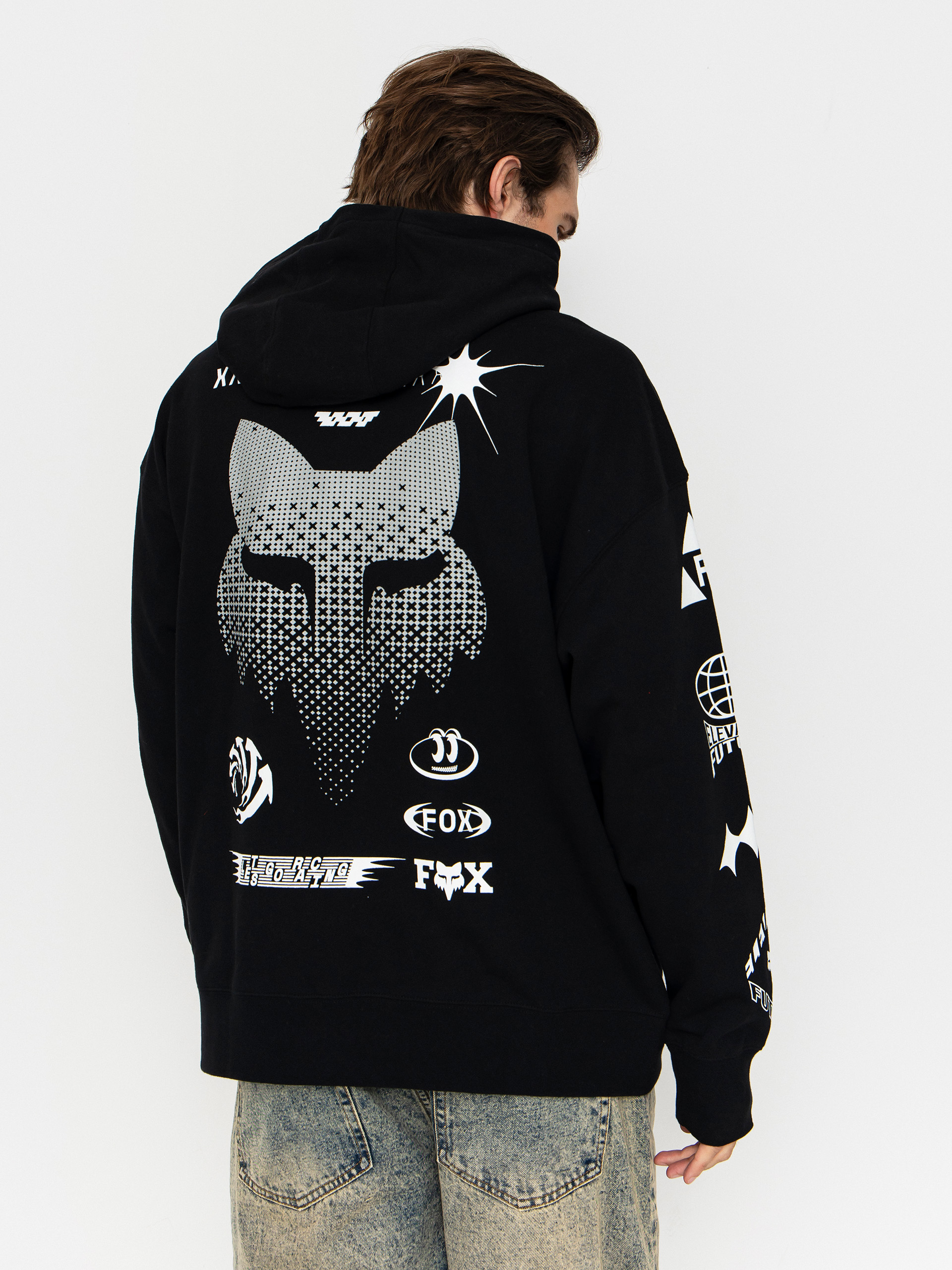 Fox Image Cosmo Oversized HD Hoodie black (black)