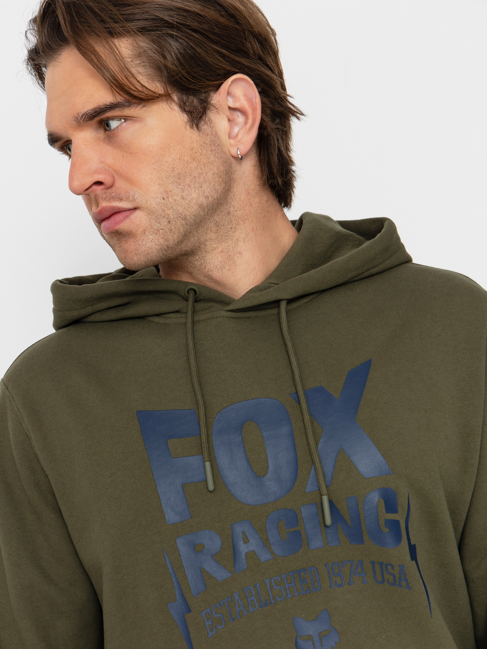 Fox Bolt HD Hoodie (olive green)