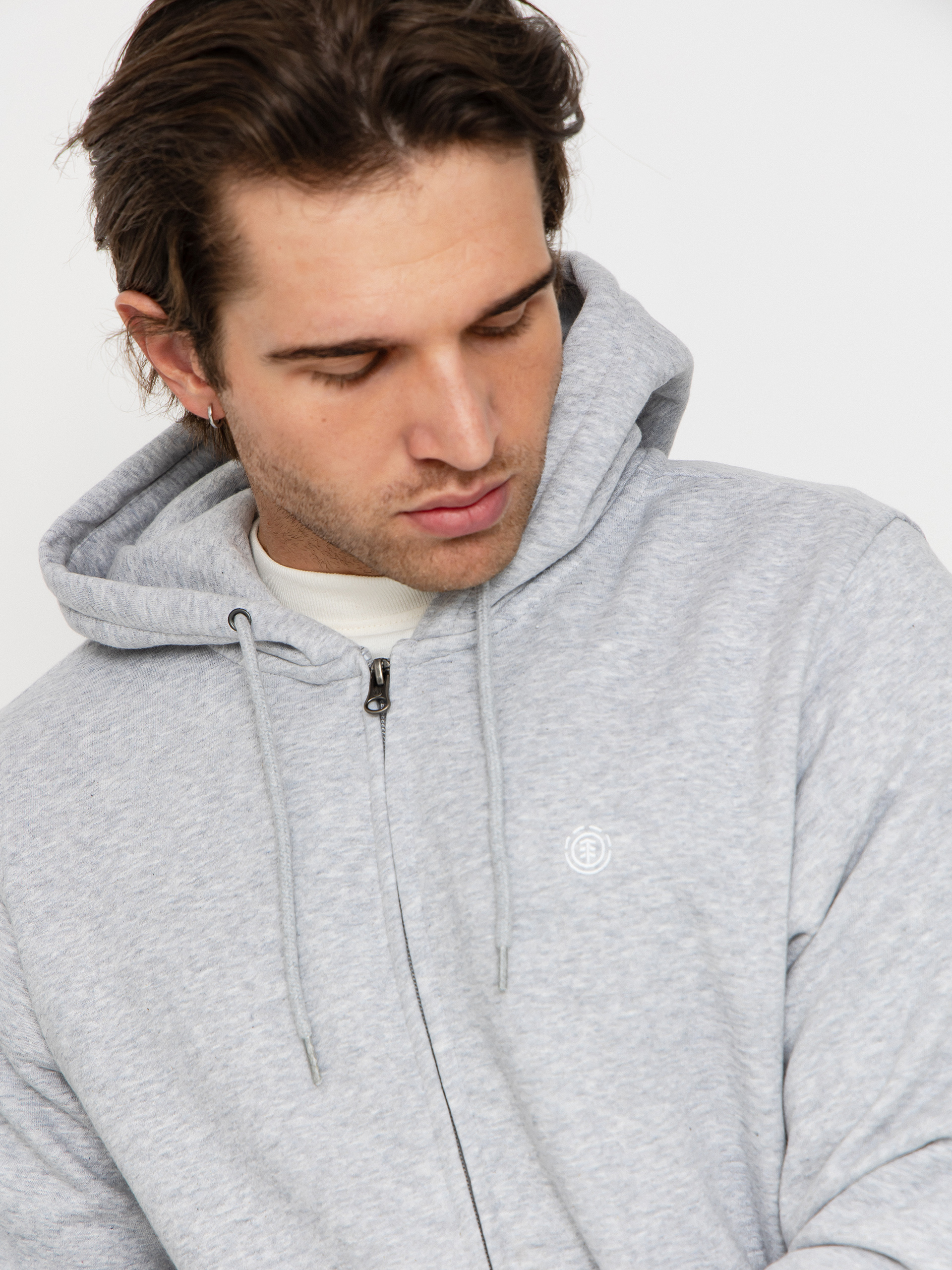 Element Icon Embroidery ZHD Hoodie (mid grey heather)