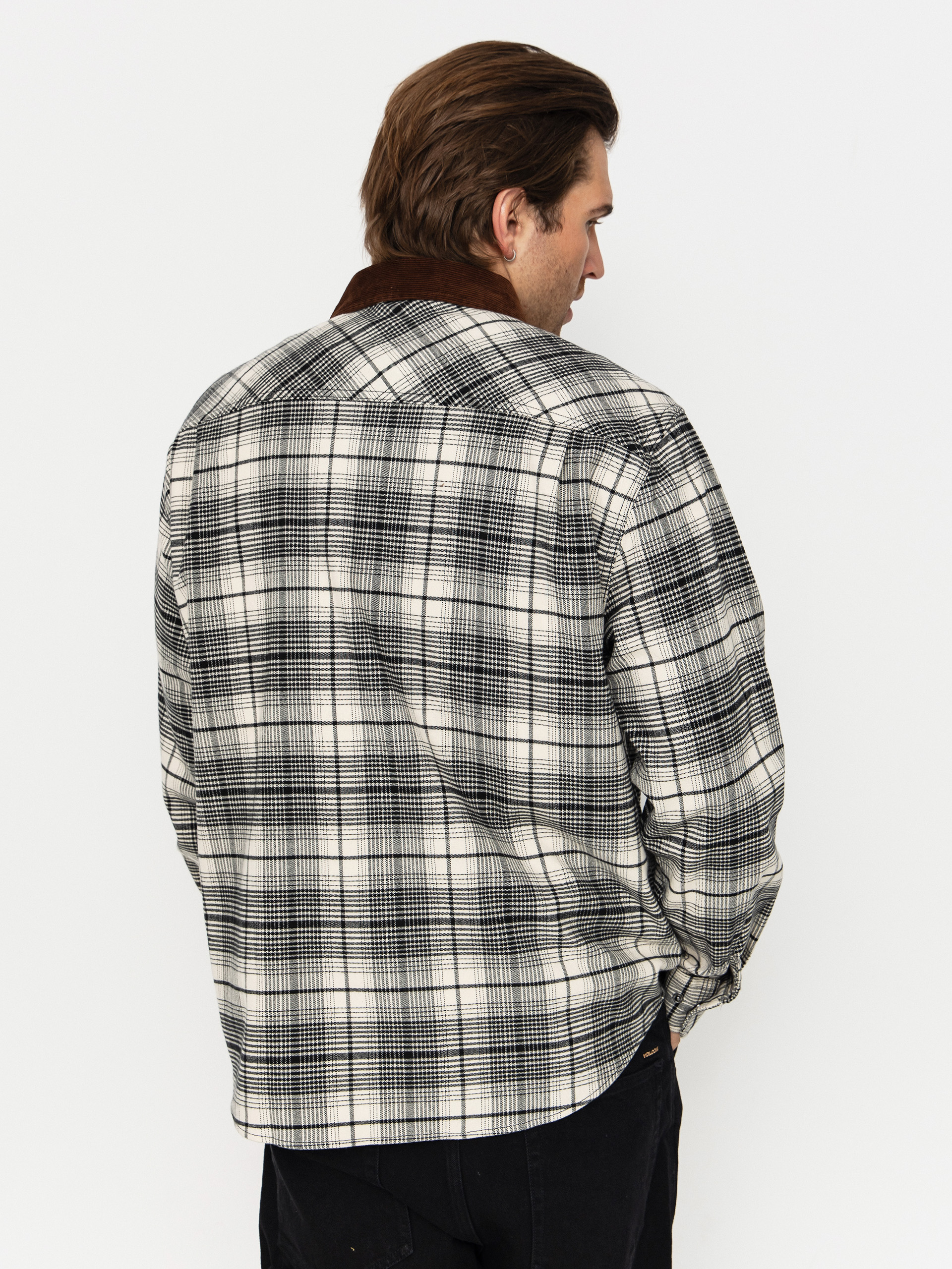 Brixton Hemd Builders Bowery Perf Flannel (off white/black)