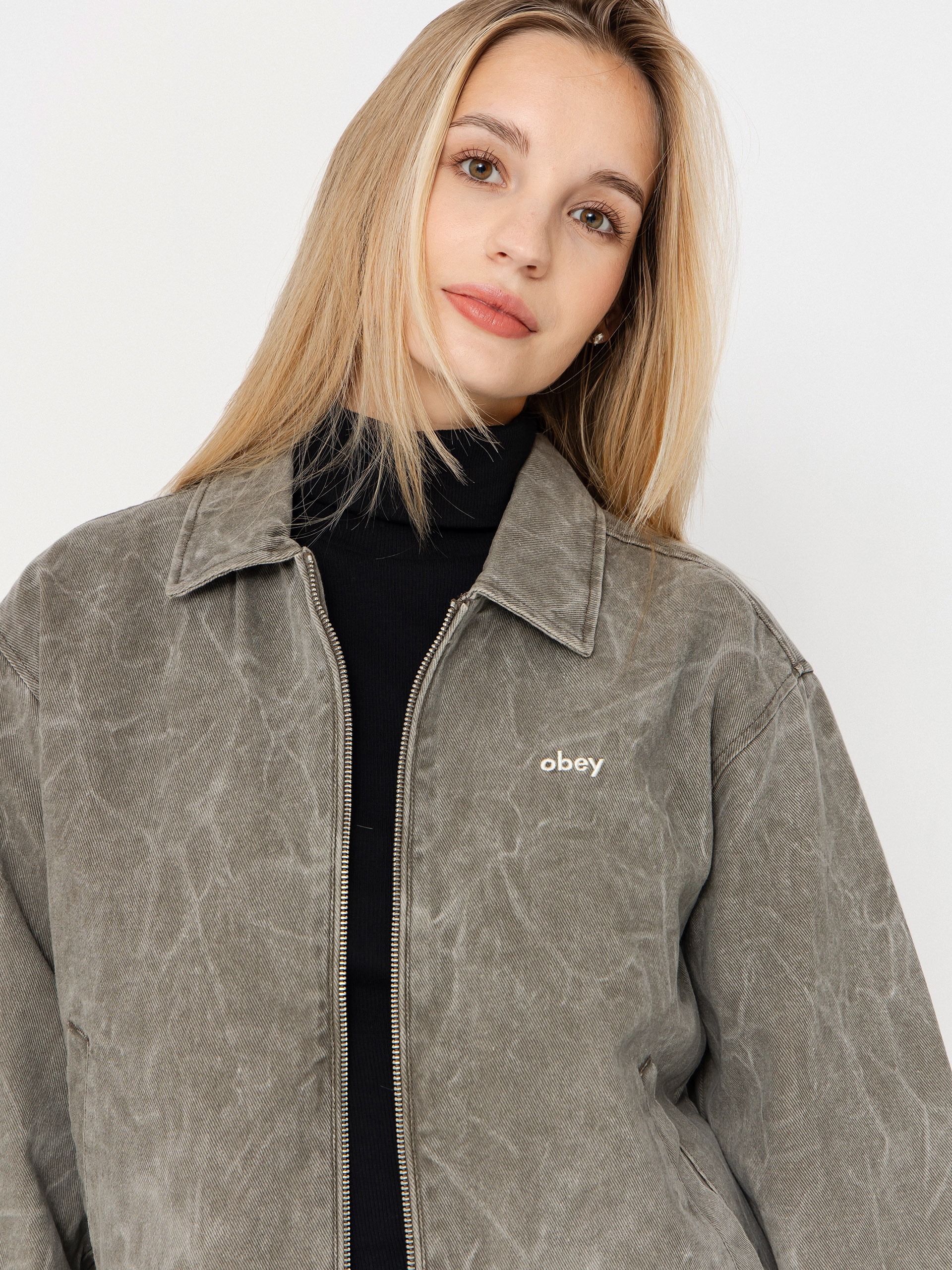 OBEY Jacke Donovan Zip Wmn (major brown wrinkle wash)