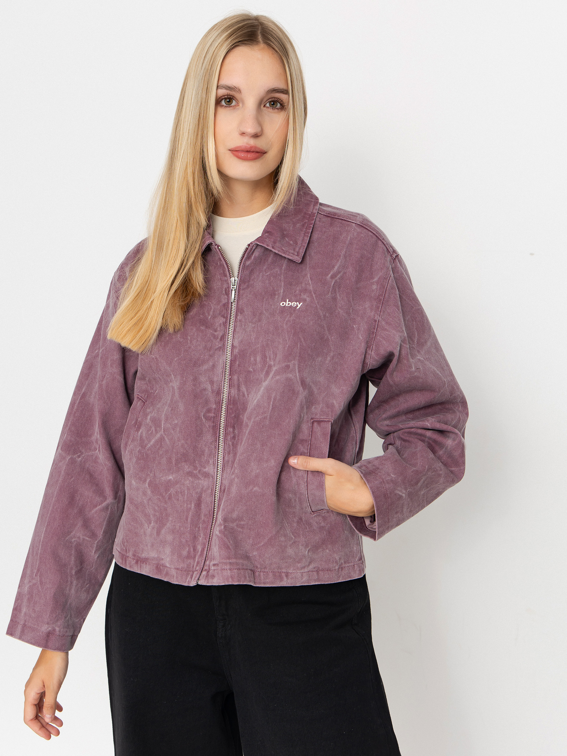 OBEY Jacke Donovan Zip Wmn (tulip wrinkle wash)