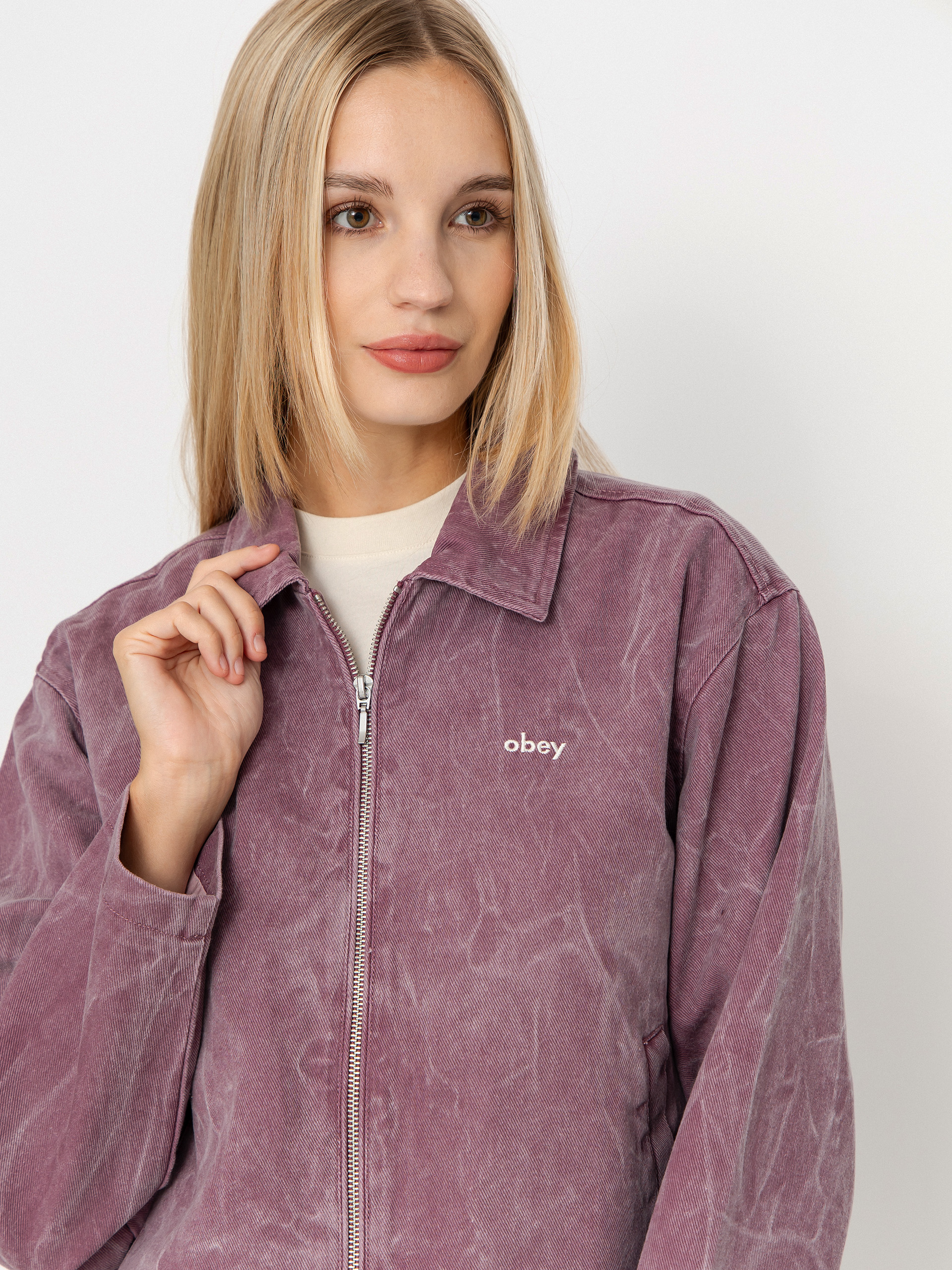 OBEY Jacke Donovan Zip Wmn (tulip wrinkle wash)