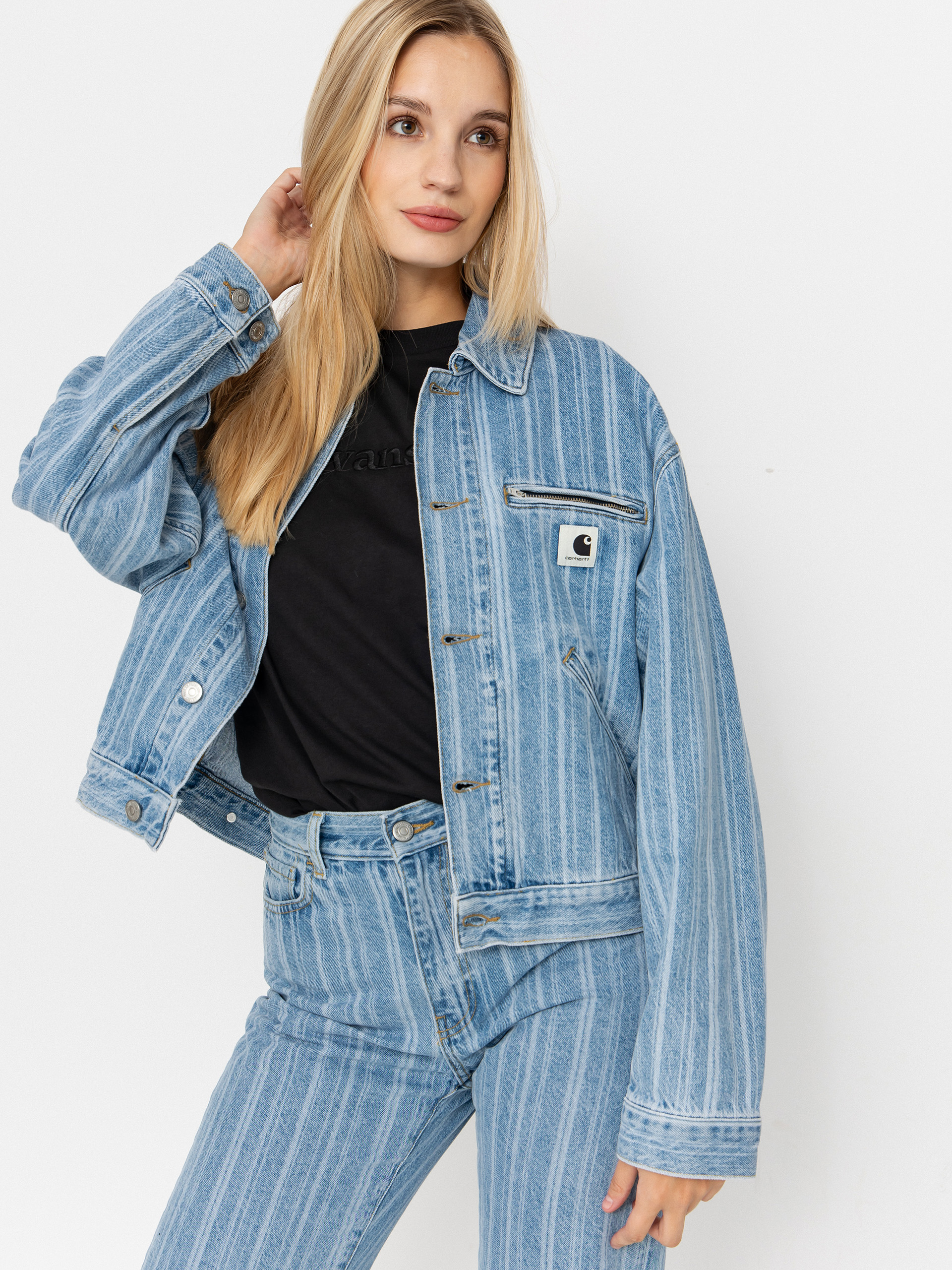 Carhartt WIP Rylan Wmn Pants (rylan stripe/blue/stone bleached)