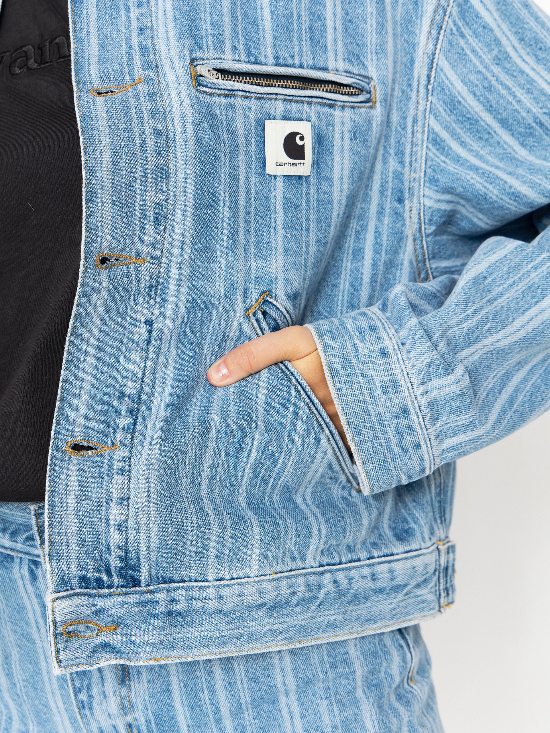 Carhartt WIP Rylan Wmn Hose (rylan stripe/blue/stone bleached)