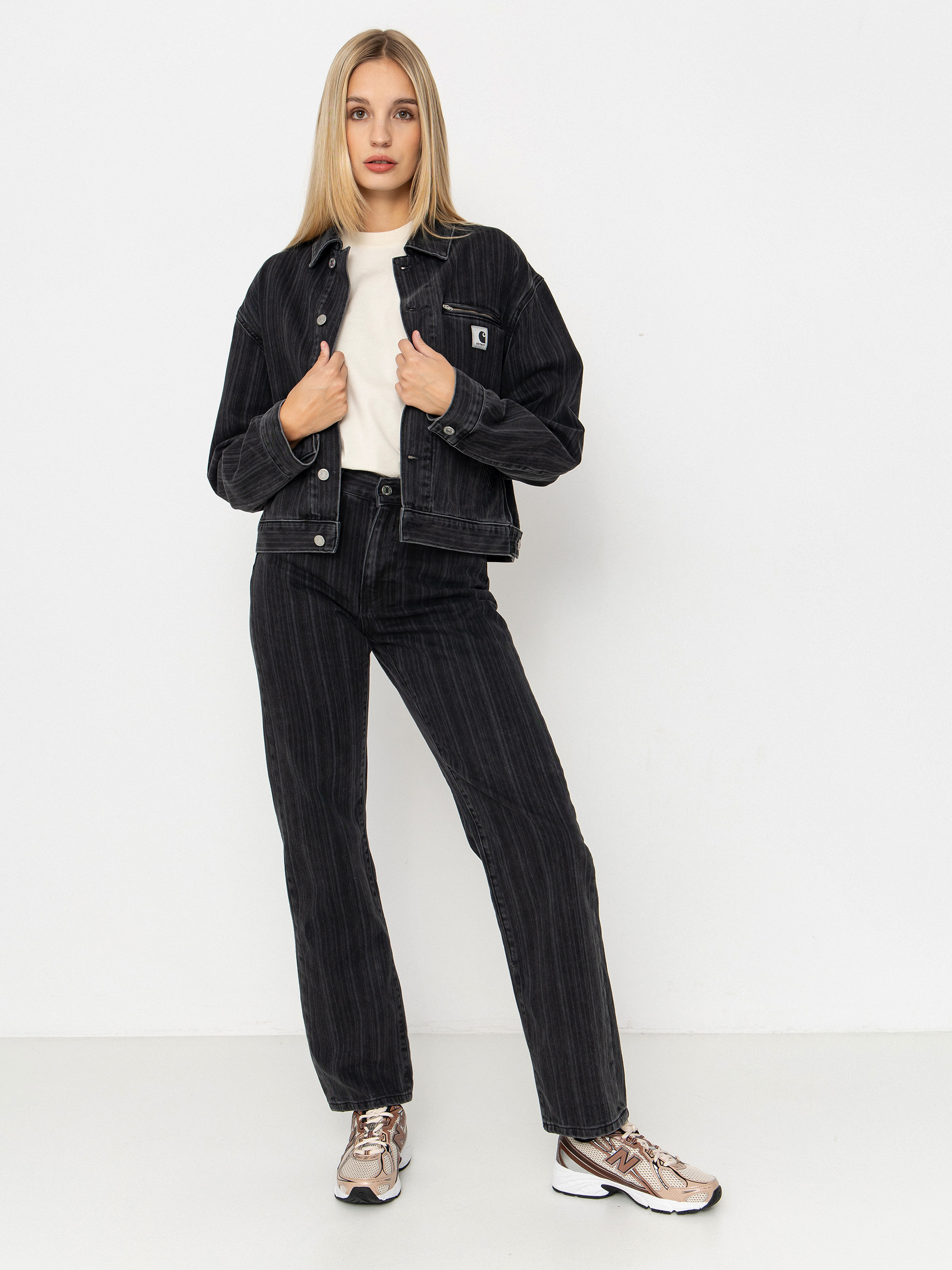 Carhartt WIP Rylan Wmn Jacke (rylan stripe/black/stone washed)